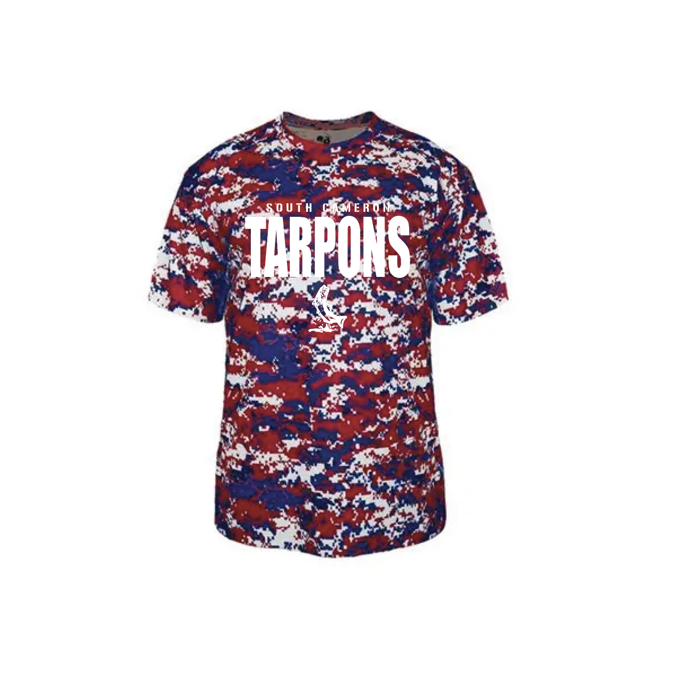 LIMITED SUPPLY SALE - Red/White/Royal Digital Camo QuickDry Tee