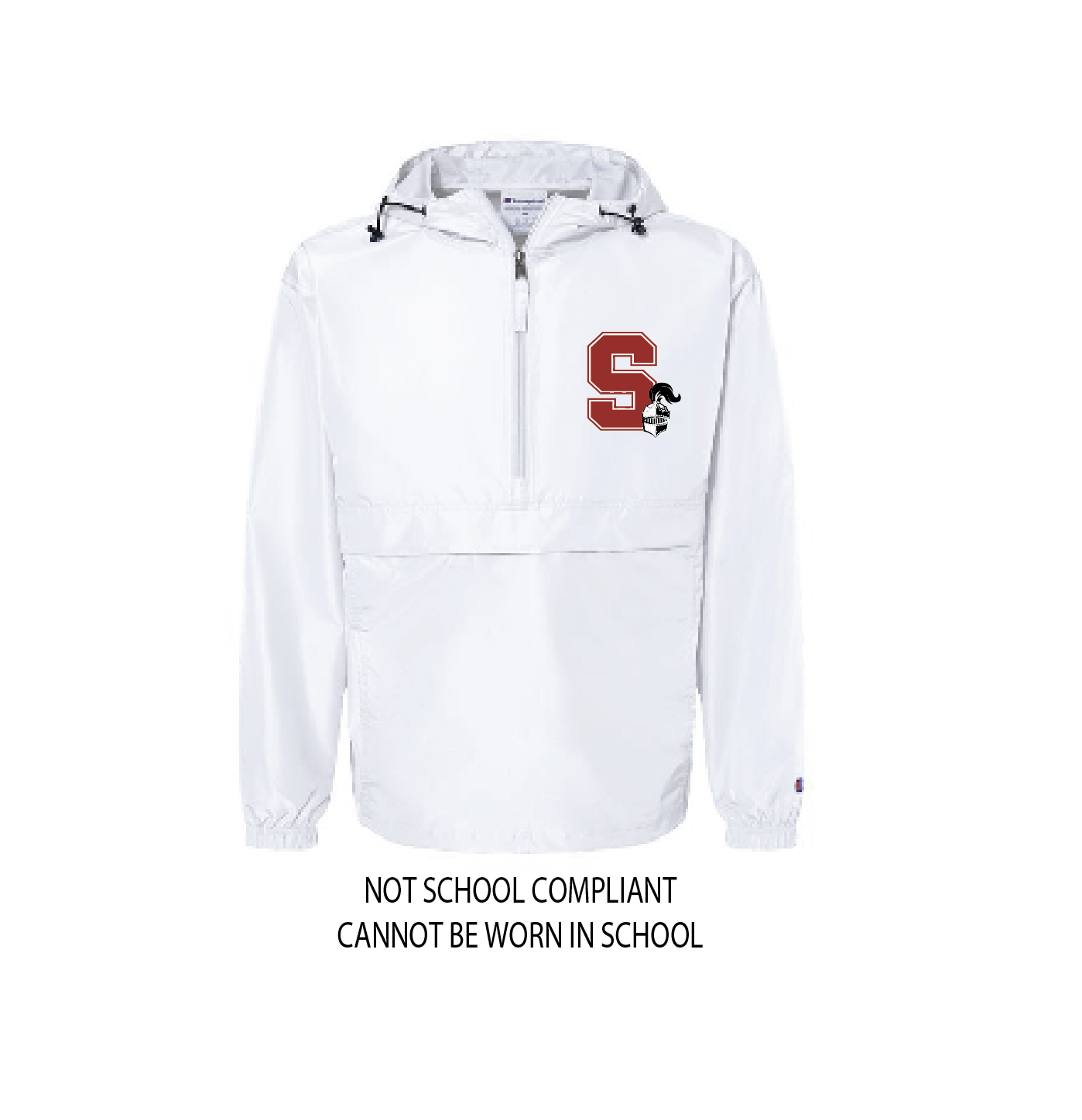 O - WHITE WINDBREAKER JACKET