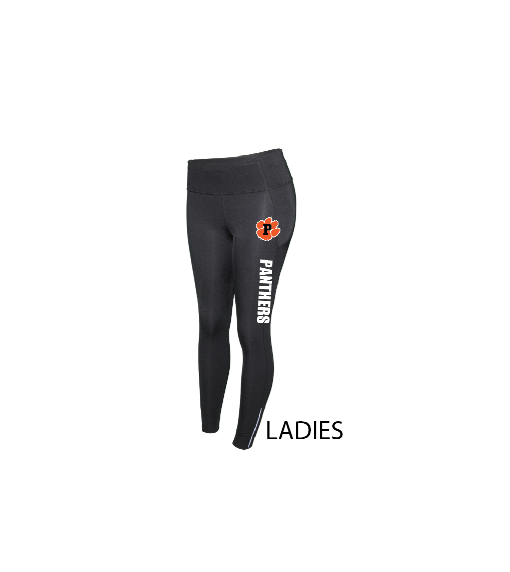 O - LADIES BLACK STRETCH-FIT TIGHTS W/ POCKETS