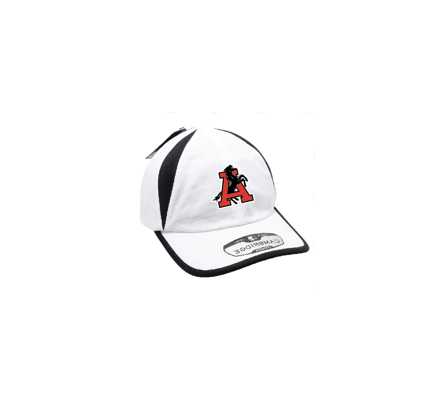 H - WHITE/BLACK FEATHER-LITE QUICK-DRY GOLF CAP