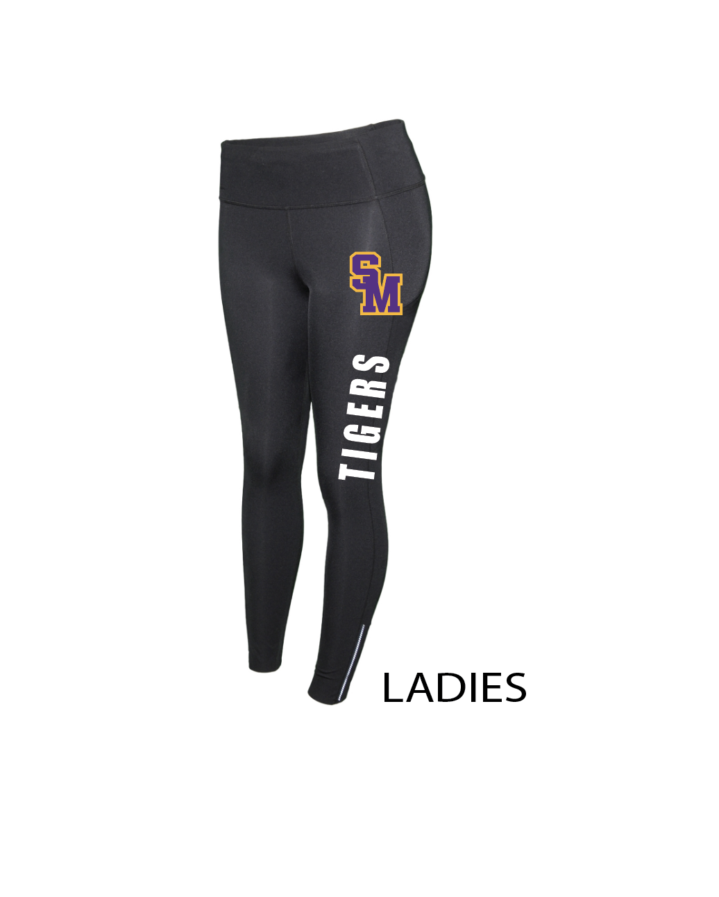 L - LADIES BLACK STETCH-FIT TIGHTS W/ POCKETS