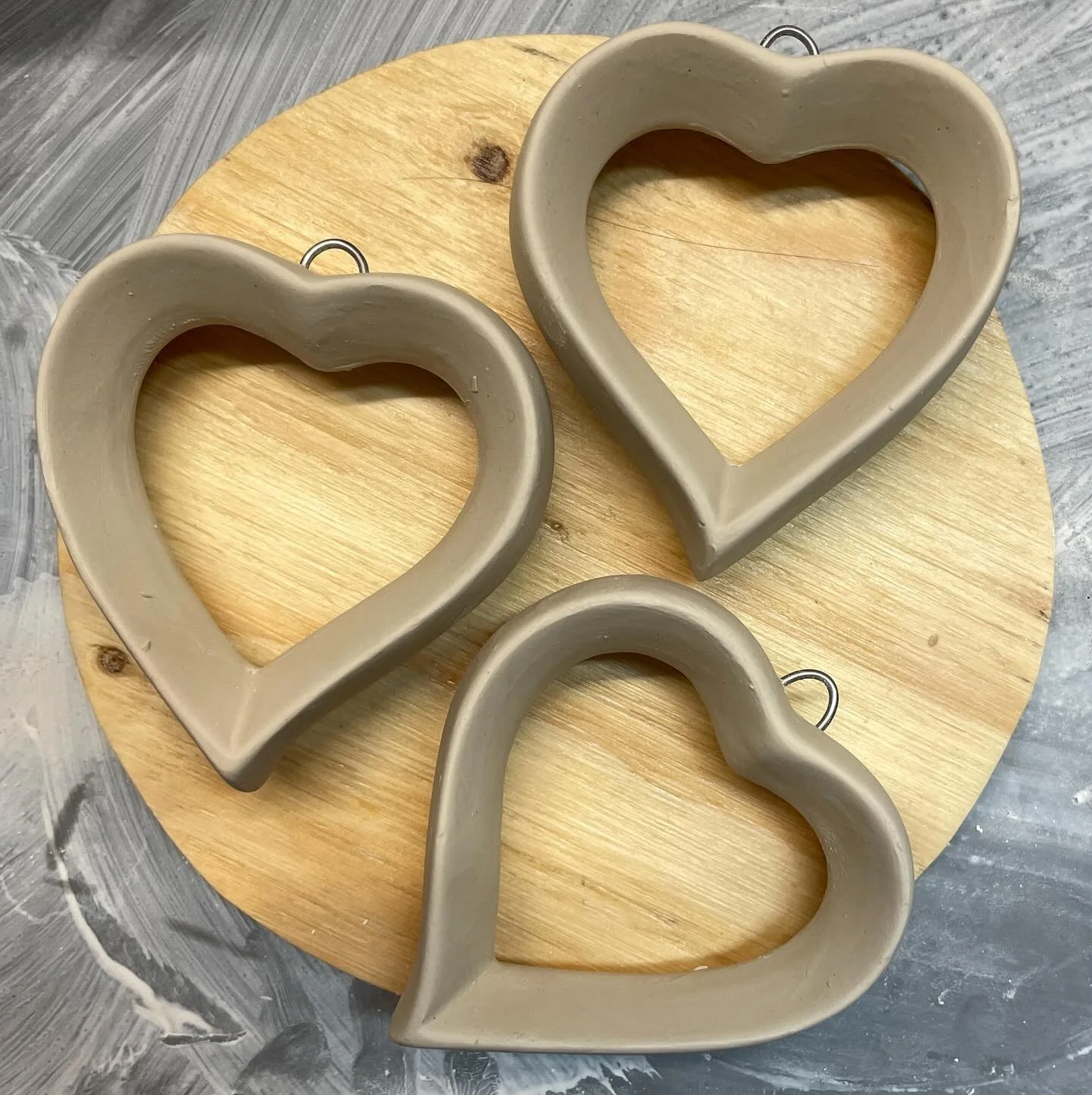 The first lot of heart decorations cast for the year! Did you know potters start making their Christmas stock this early? 

#melbournemade #pottery #ceramics #slipcasting