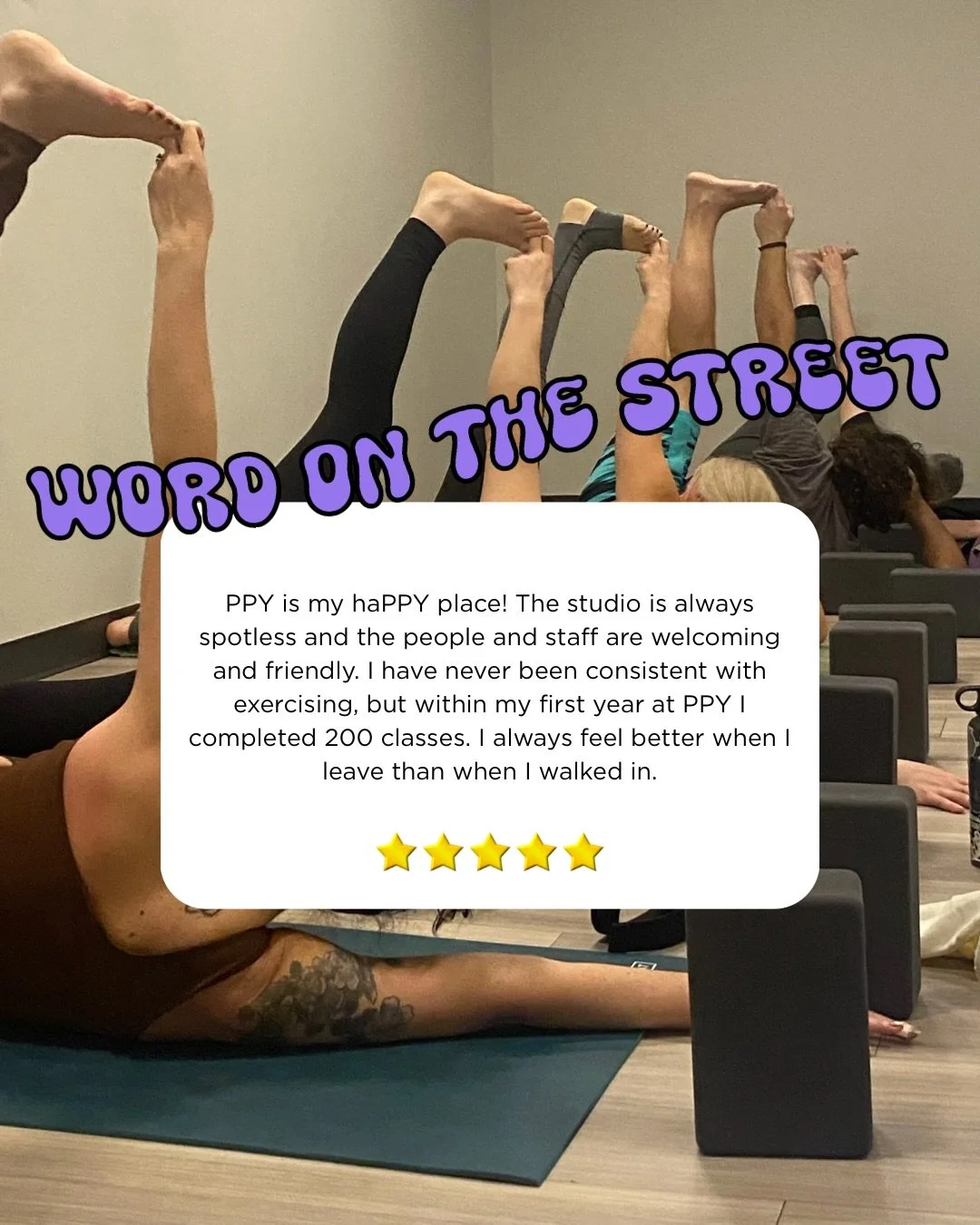 Your kind words always mean the most to us.

If you&rsquo;re looking for yoga, community and so much more, you can get started with our $59 New Client Offer (details on the last slide). 

💜