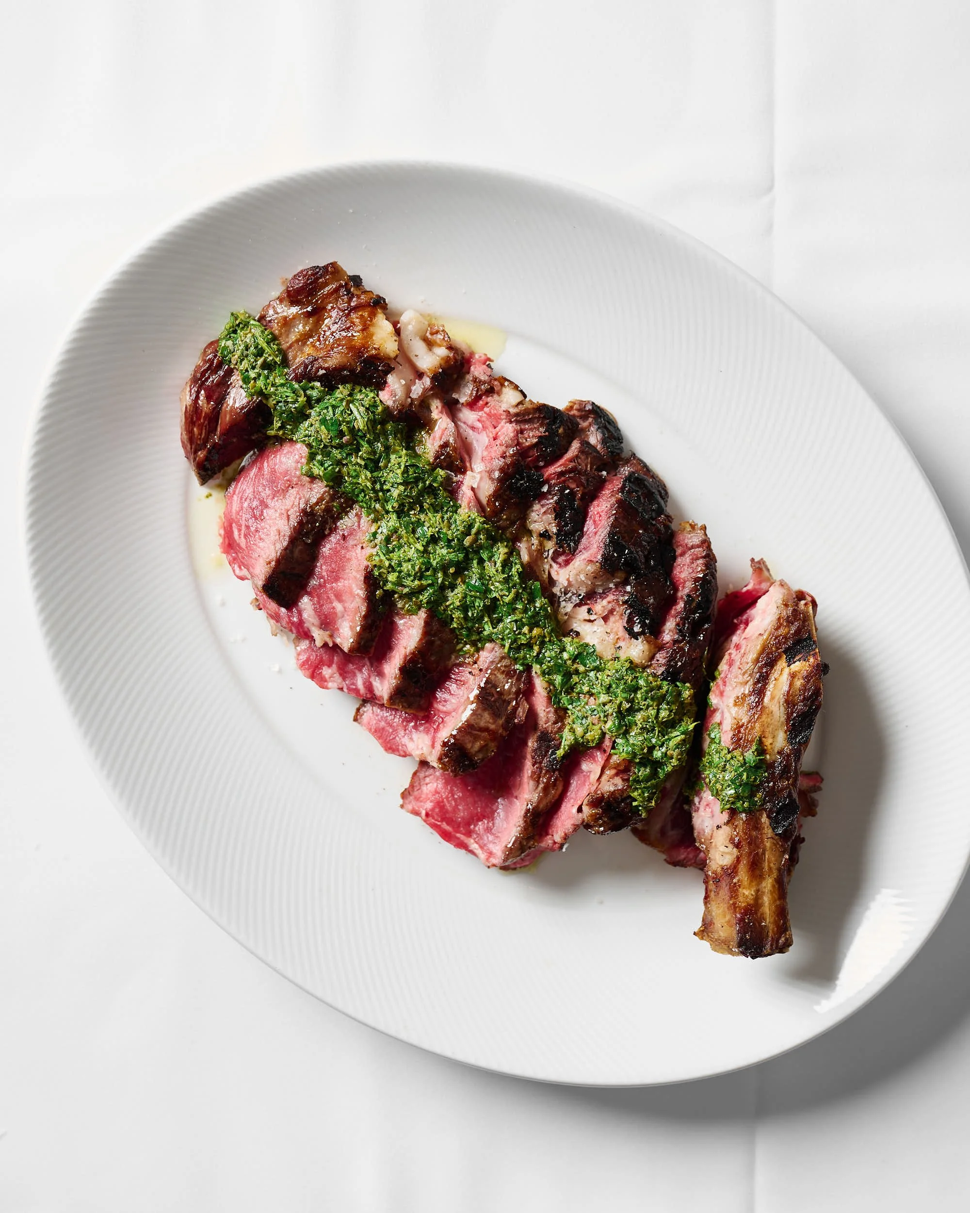 Rib eye steak photographed for a Melbourne restaurant by Charlotte Orr