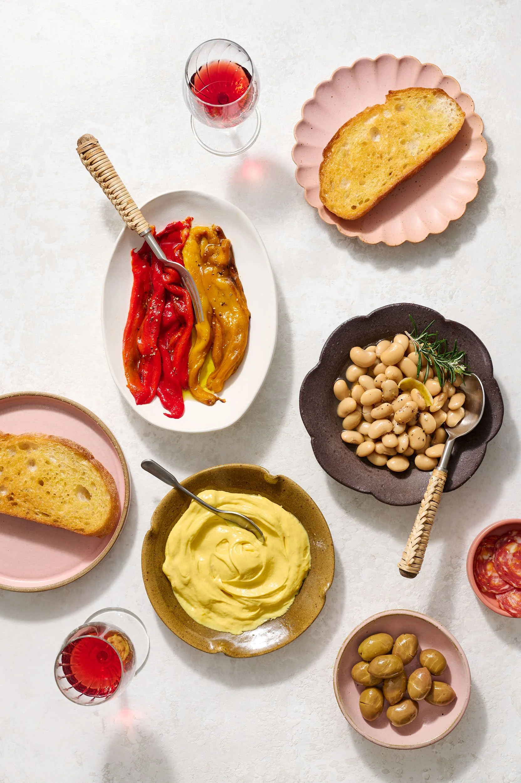 Beautiful food photography: colourful tapas spread by Charlotte Orr, photographer based in Melbourne, Australia