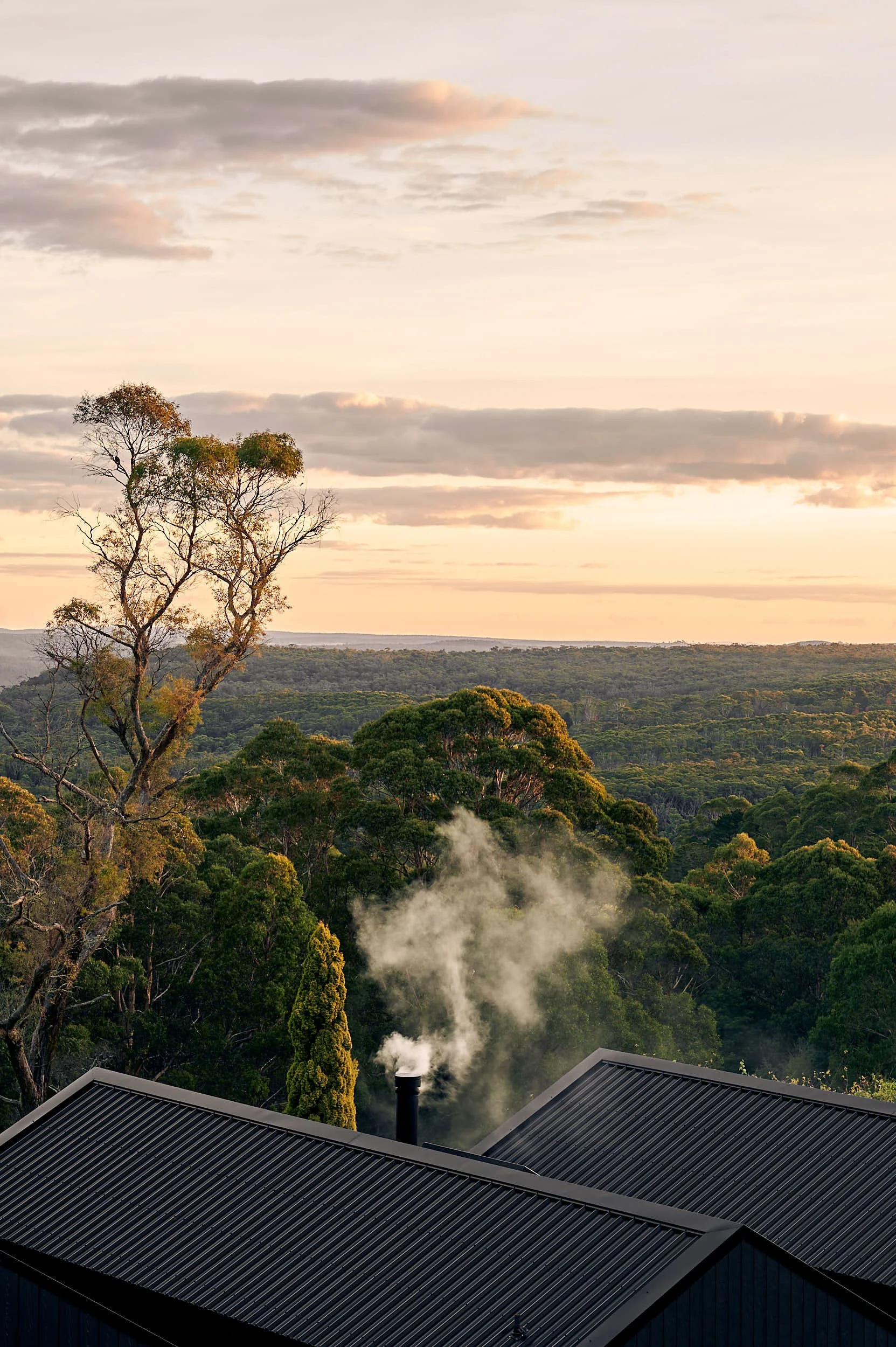 Beautiful hospitality photography: wood smoke Osborn House hotel by Charlotte Orr, photographer based in Melbourne, Australia