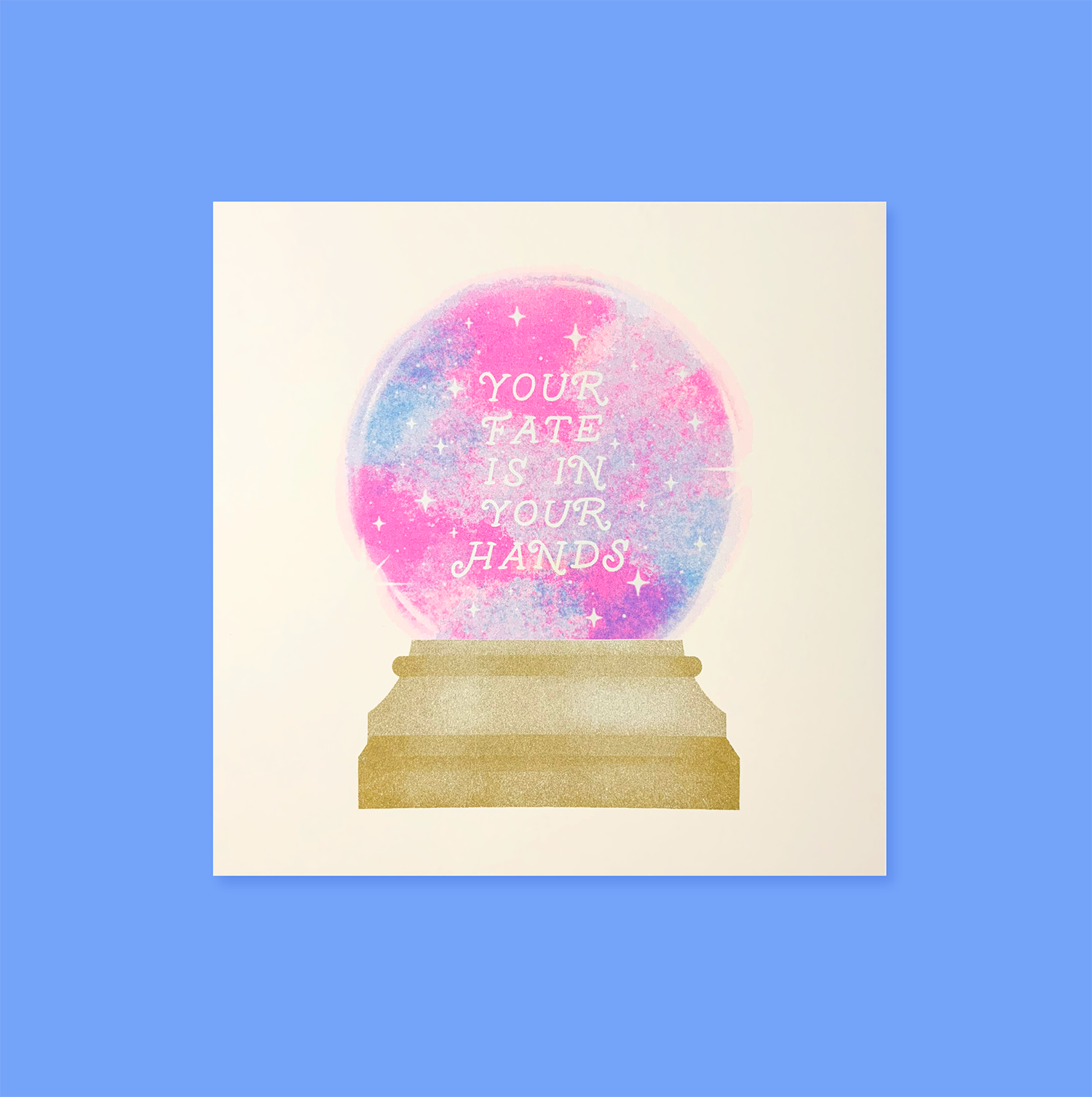 Crystal Ball Risograph Art Print