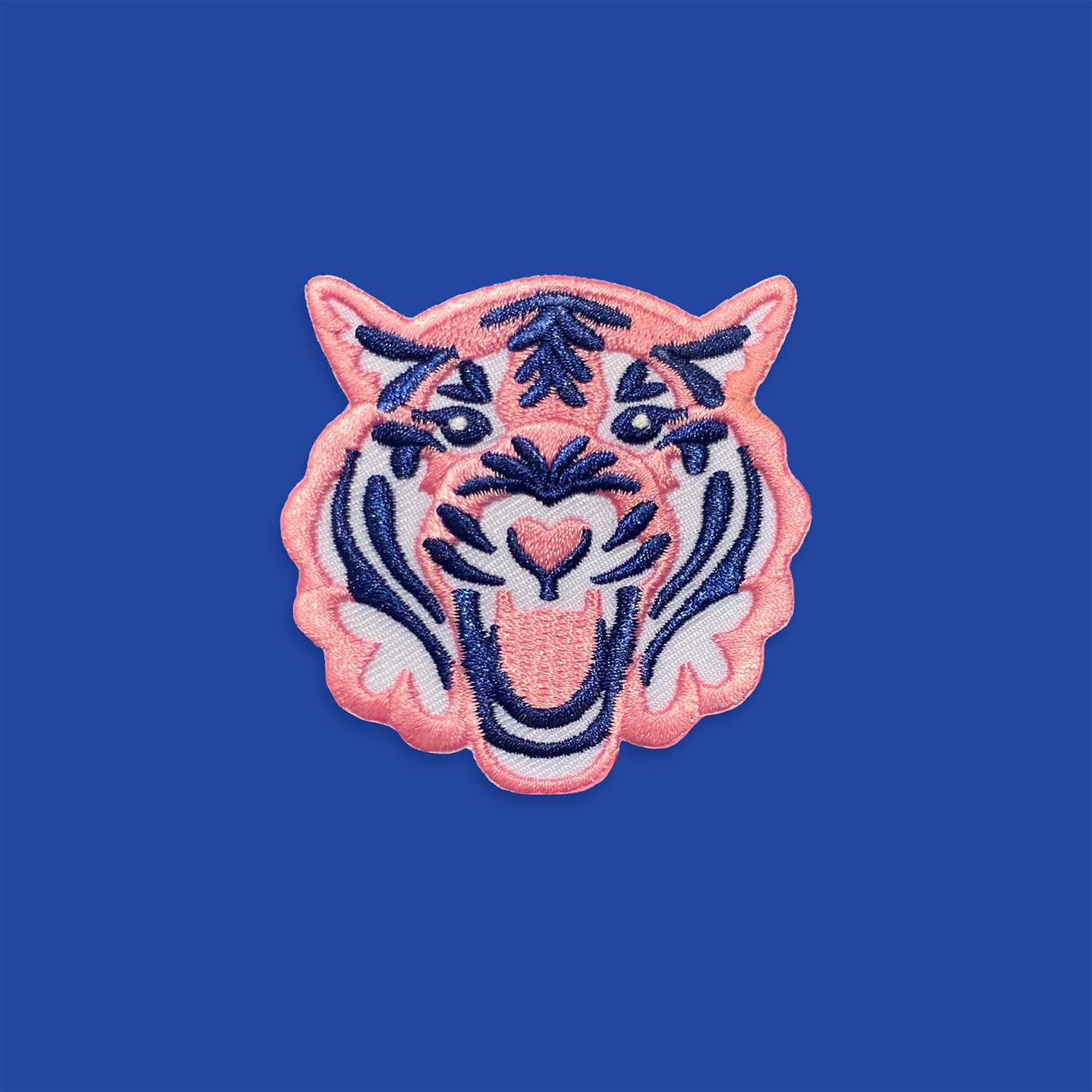 Pink Tiger Iron-On Patch