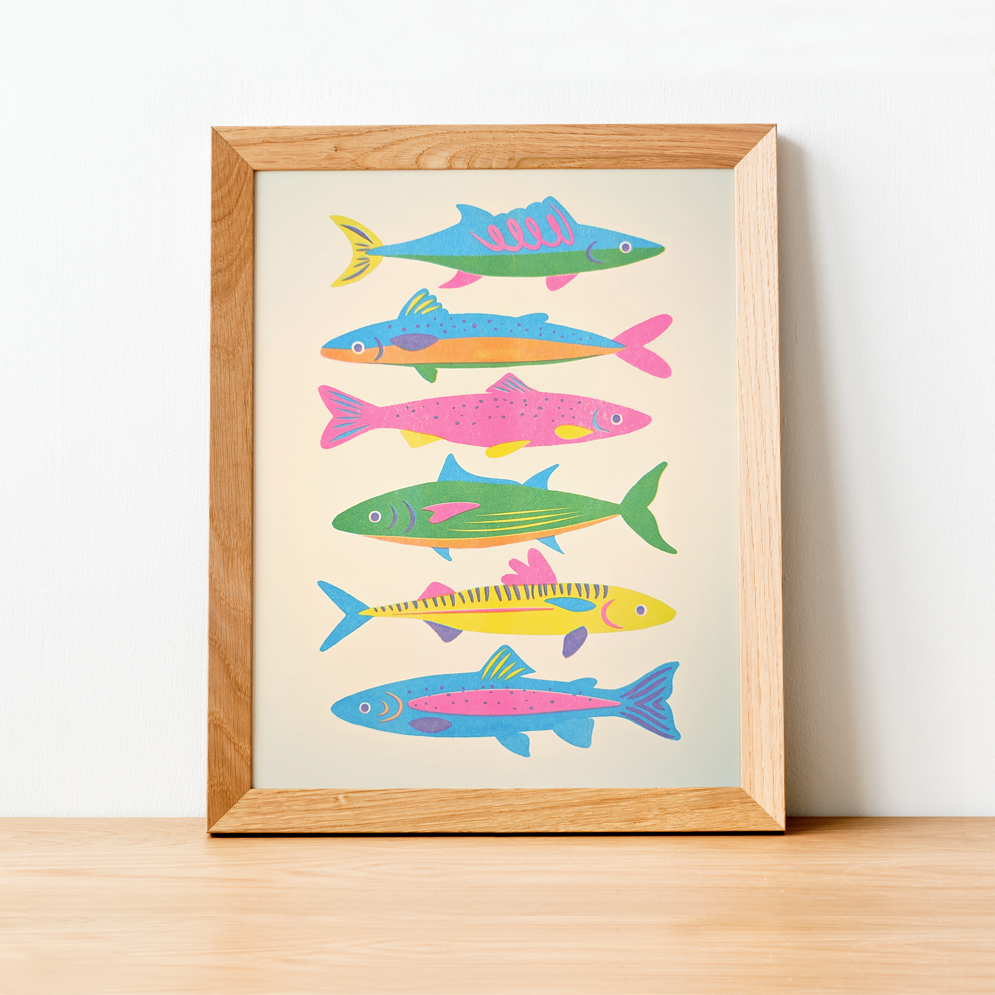 fish riso print in frame.png