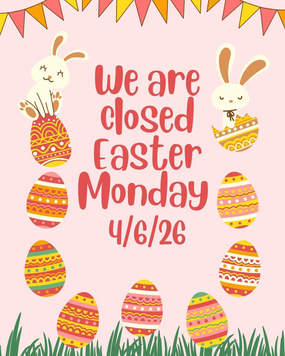 Enjoy a little extra time with your family and friends - we are closed tomorrow! See you on Tuesday 🌷