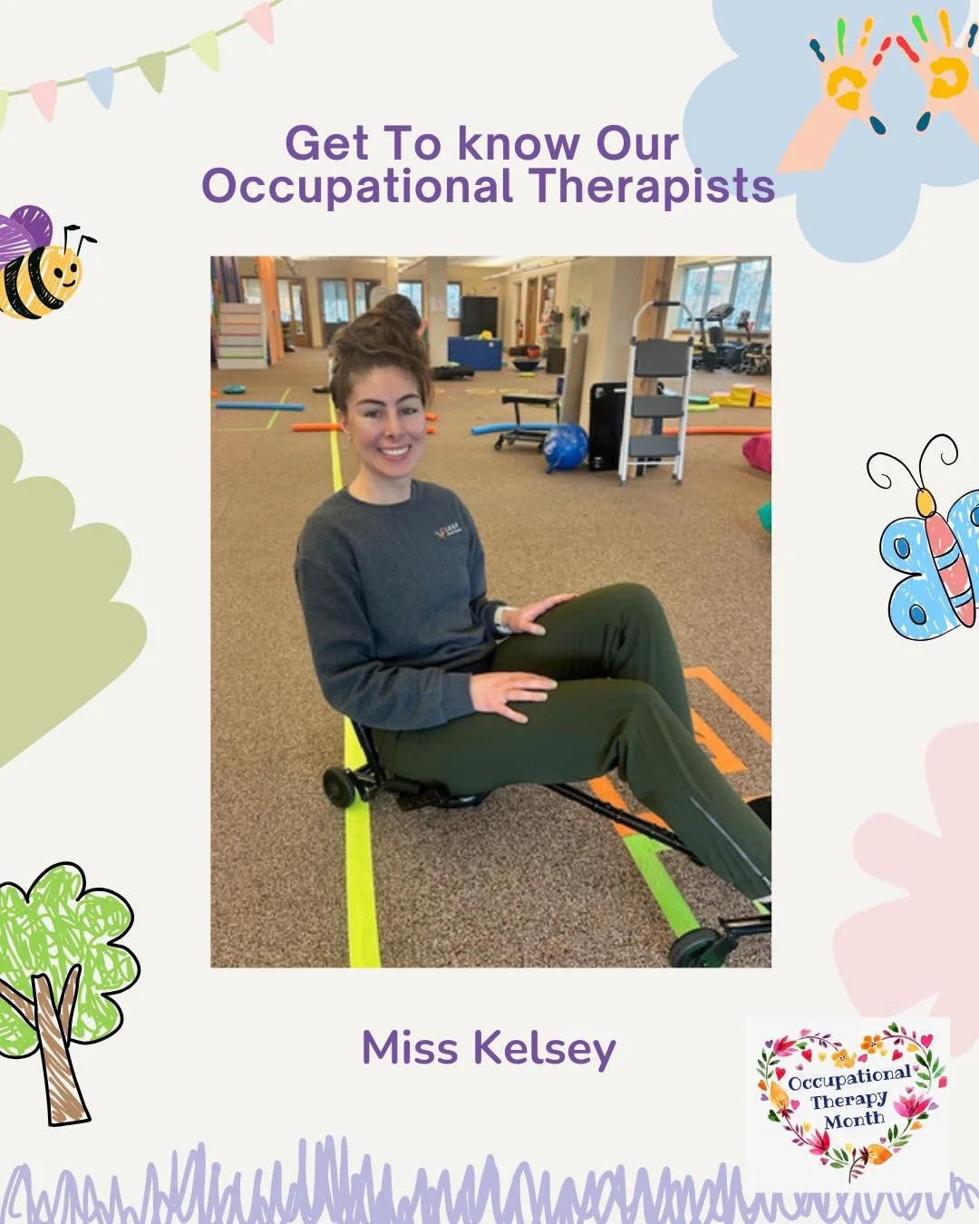 A steady presence, a caring heart, and a passion for helping kids navigate new skills and anxiety &mdash; Miss Kelsey has been making a difference here for almost 7 years! Her favorite therapeutic tool is the EZ-Roller Bikes 🚲
&bull;
"These are