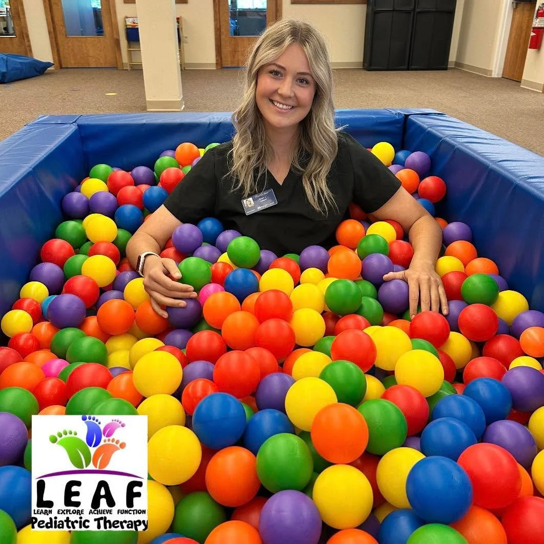 having a { ball } with Blayne! 🎉⚪️
&bull;
Blayne is halfway through her OT clinical rotation and will be spending the rest of the summer with our team. Her creativity, outgoing personality, and ability to form genuine connections with kiddos and car