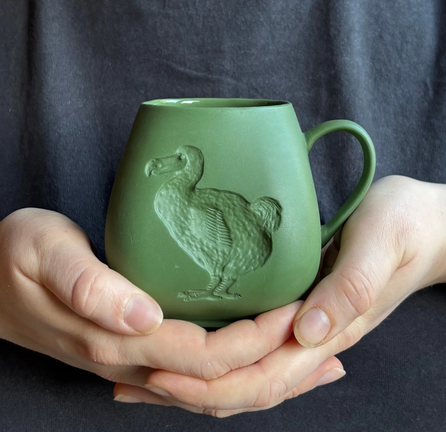 Dodo_mug_chrome_green_held.jpg