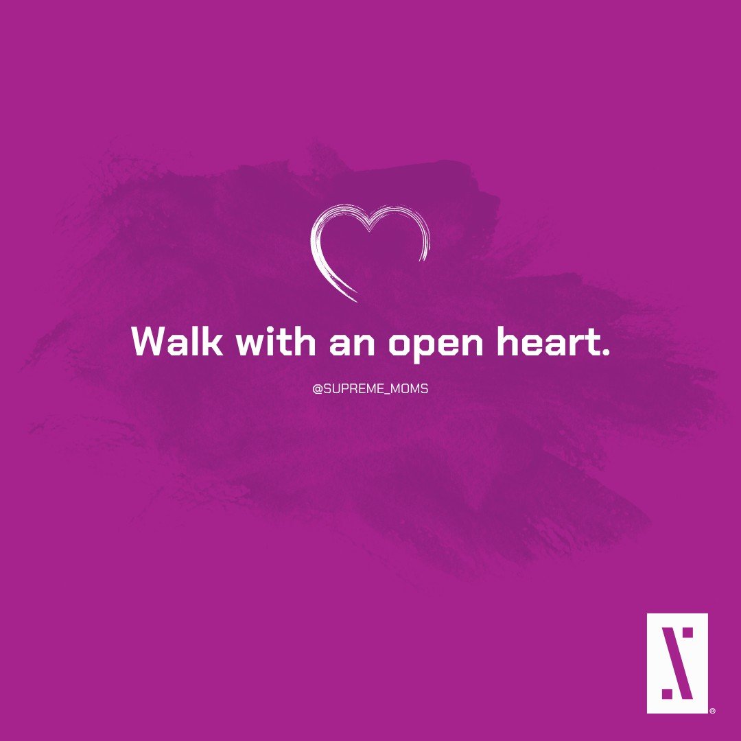 Walking with an open heart&mdash;
one filled with joy, fun and love&mdash;
takes dedicated courage.

Remember, the universe ALWAYS supports you.

#momwisdom #suprememoms #dailywisdom #thedailyrecharger #motherhood #emotionaljourney #courage