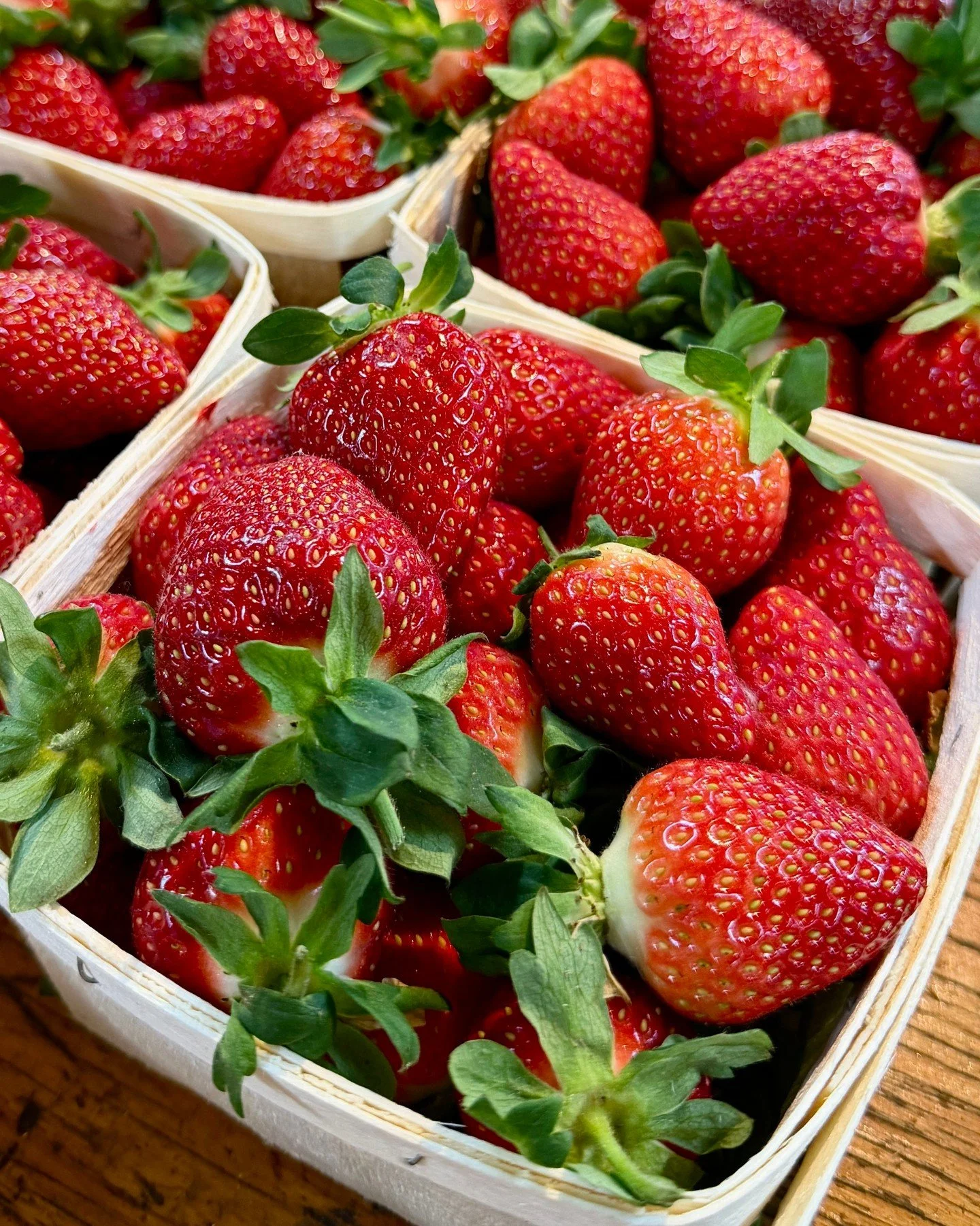 We're BERRY excited to announce that Massachusetts strawberries have landed at the store!🍓 ✨️ 
#strawberryseason #localstrawberries #Massachusettsstrawberries #berryseason