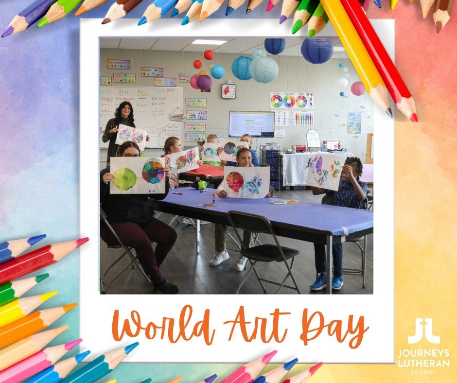 🎨 Happy World Art Day! 🌍✨ At Journeys Lutheran School, we believe in the power of creativity to inspire, relieve stress, articulate feelings and connect with others. Through our Art Therapy Program, our students have the opportunity to express them