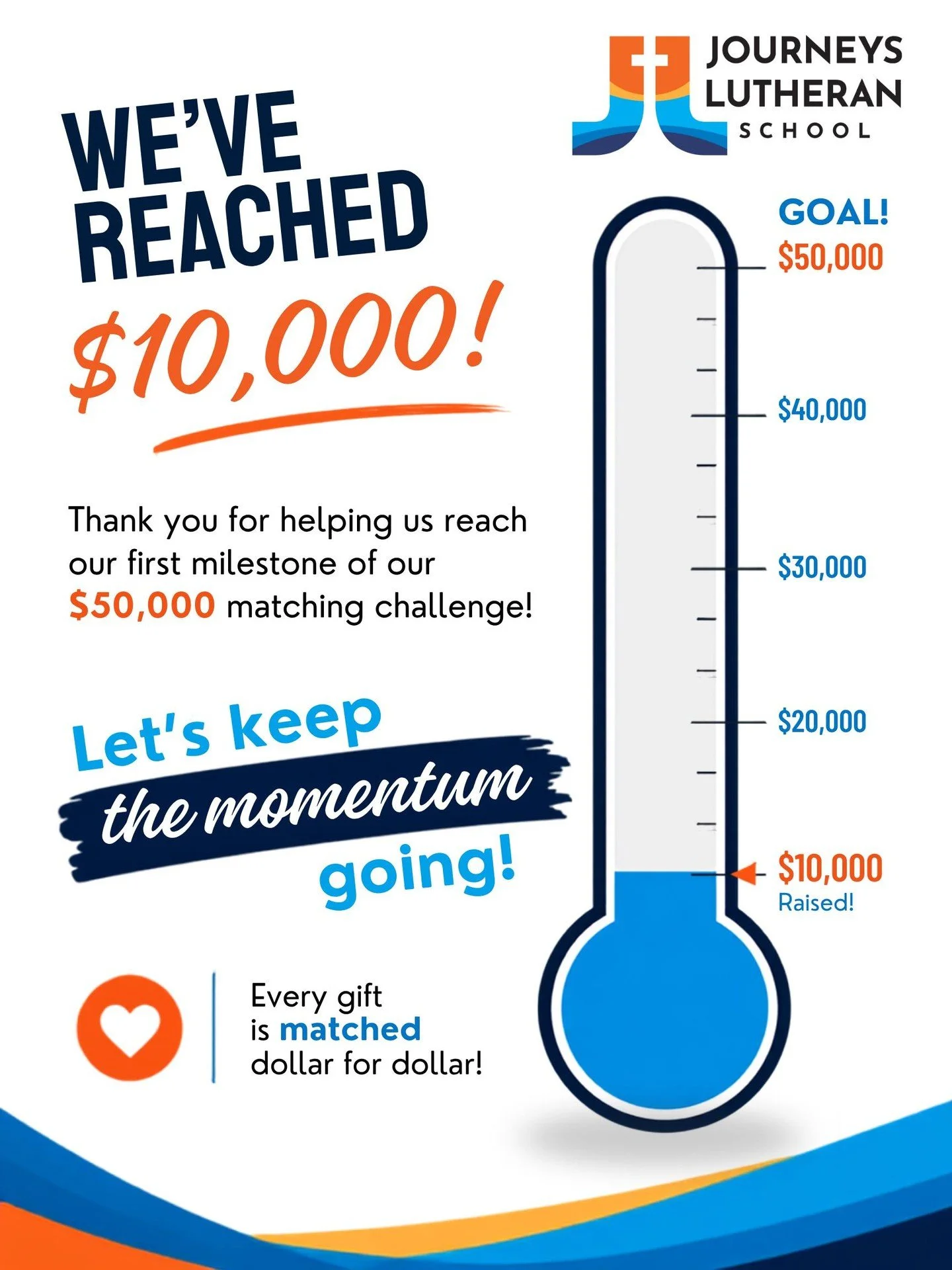 🎉 We've reached our first major milestone...$𝟏𝟎,𝟎𝟎𝟎 𝐫𝐚𝐢𝐬𝐞𝐝!
𝑩𝒖𝒕 𝒘𝒆'𝒓𝒆 𝒋𝒖𝒔𝒕 𝒈𝒆𝒕𝒕𝒊𝒏𝒈 𝒔𝒕𝒂𝒓𝒕𝒆𝒅.
For the rest of August, 𝐀𝐋𝐋 𝐝𝐨𝐧𝐚𝐭𝐢𝐨𝐧𝐬 𝐰𝐢𝐥𝐥 𝐛𝐞 𝐦𝐚𝐭𝐜𝐡𝐞𝐝 𝐮𝐩 𝐭𝐨 $𝟓𝟎,𝟎𝟎𝟎. That means thousan