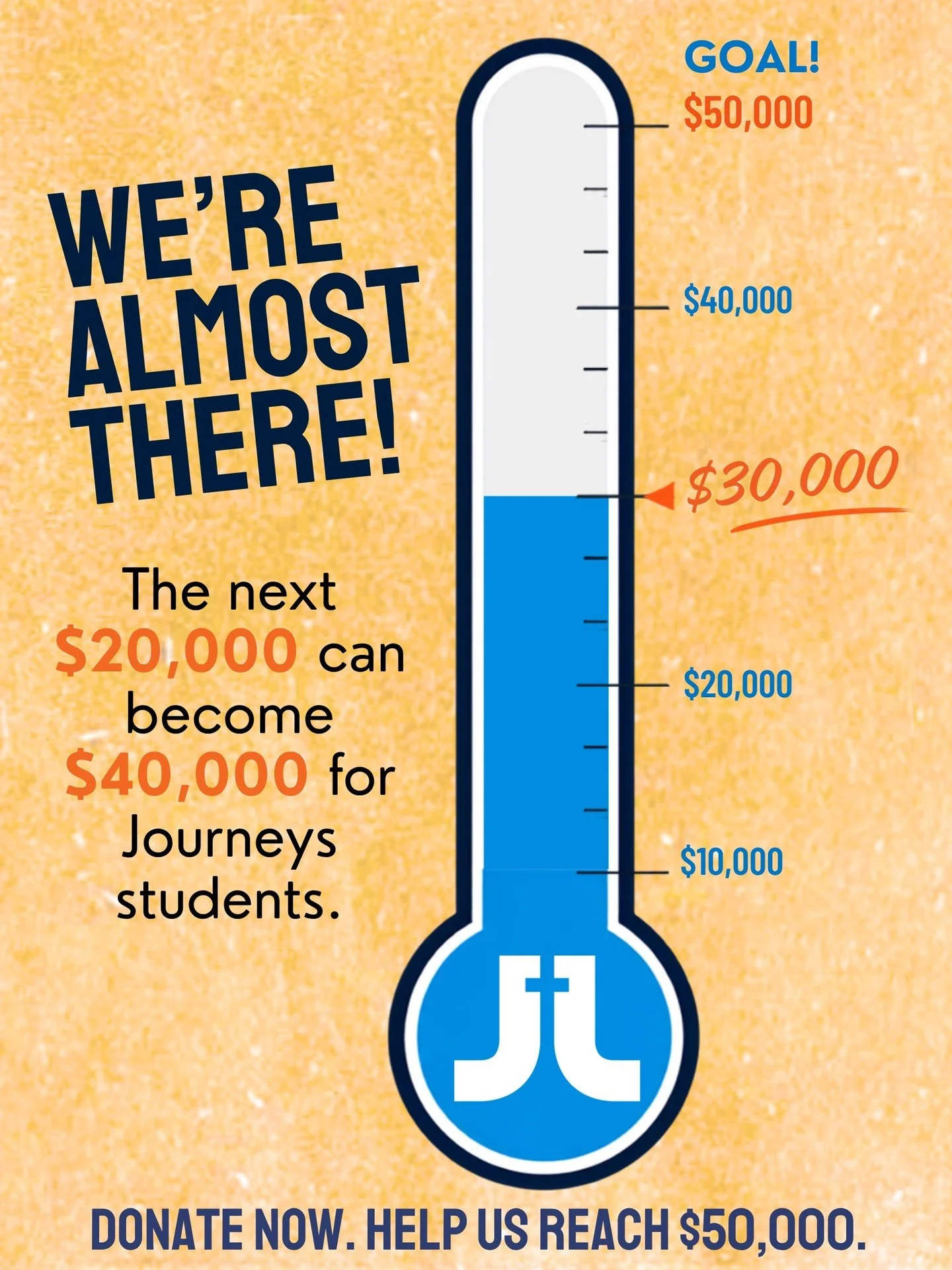 We are officially $20,000 away from reaching our goal, and we need your help to get there.

Please don&rsquo;t wait. If you&rsquo;ve been considering a gift, make it today. We have an incredible opportunity to unlock the full $50,000 match, but we ca