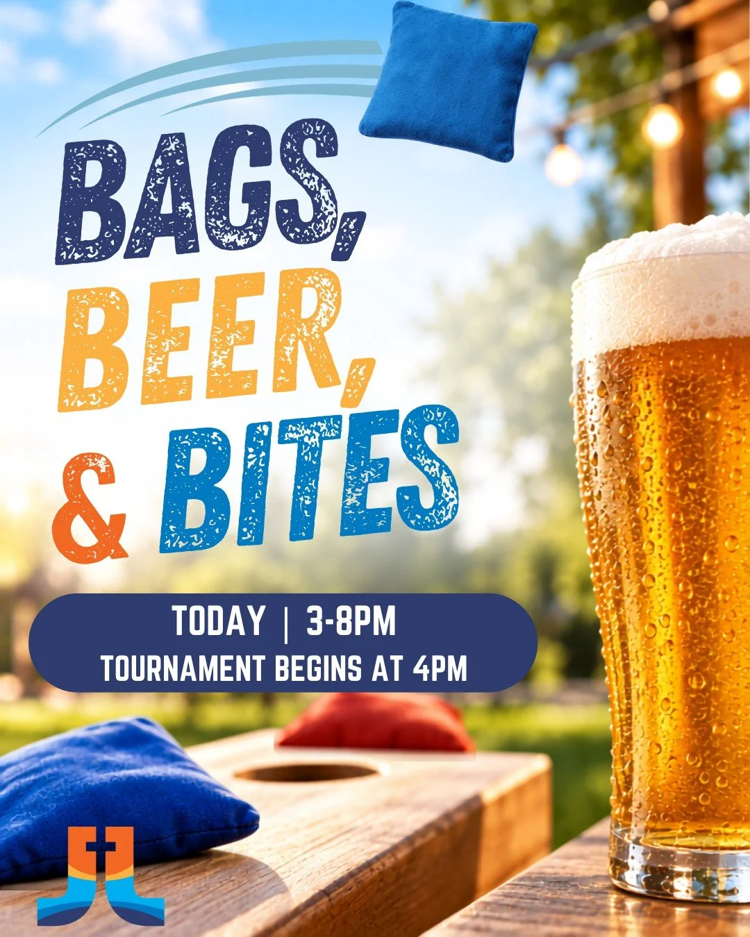 TODAY&rsquo;S THE DAY! 🎉🍻
We&rsquo;re so excited for Bags, Beer &amp; Bites!
The bags are ready, the drinks are cold, the food is waiting, and the raffle baskets are packed with some pretty great prizes. Now all we need is YOU!
We can&rsquo;t wait 