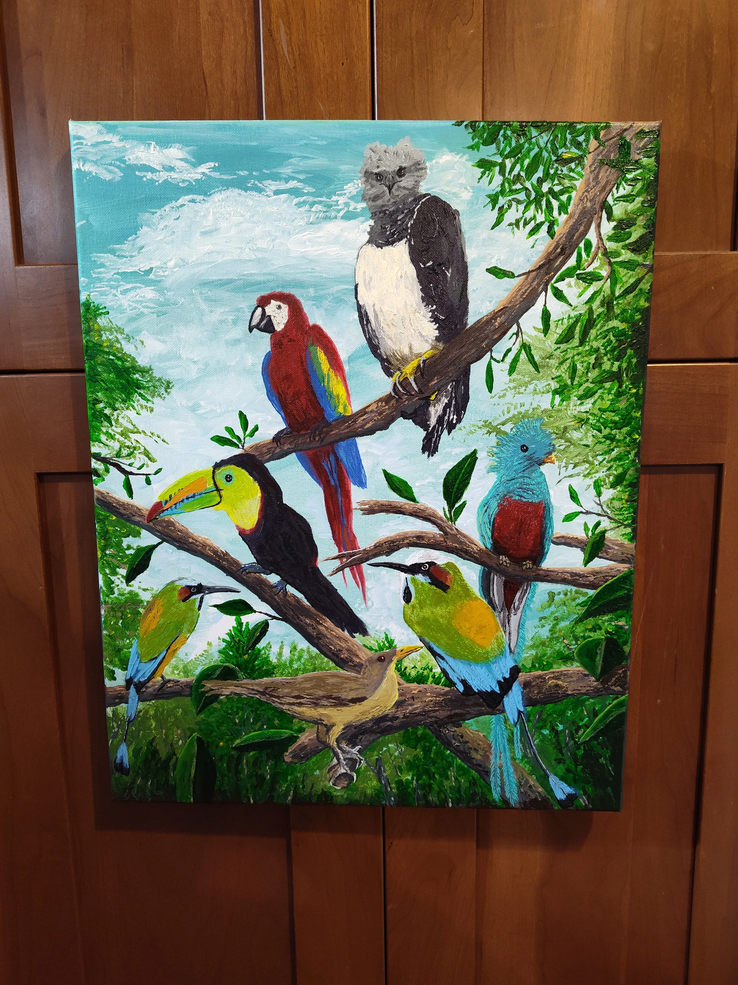 Painting of Central American Birds