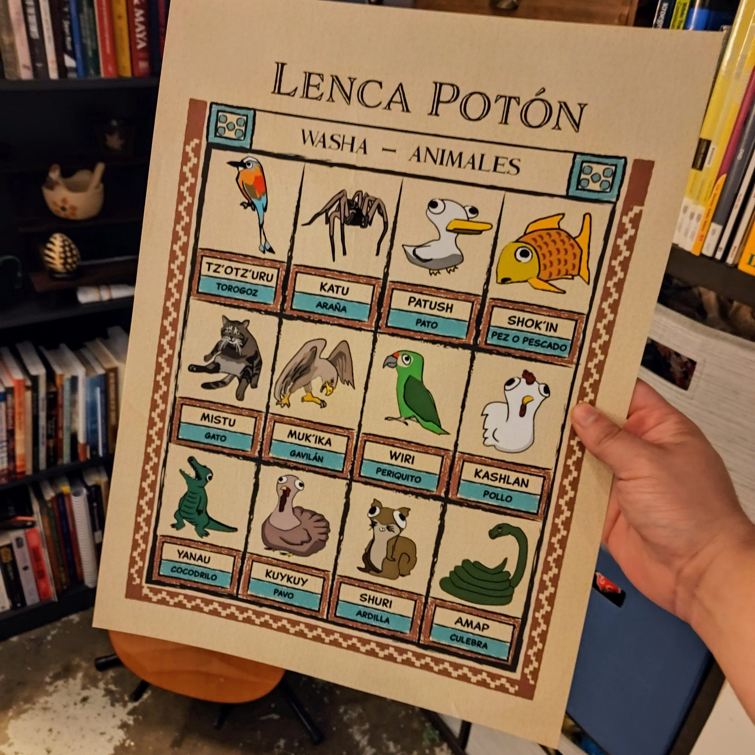 Animal Vocabulary Chart of Lenca-Poton