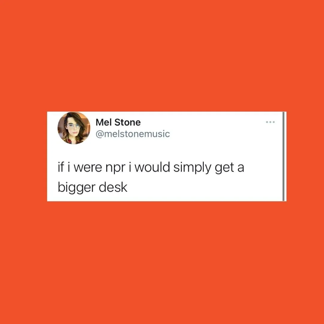 Okay but what is your favourite Tiny Desk Concert?

Credit: Twitter | @/melstonemusic