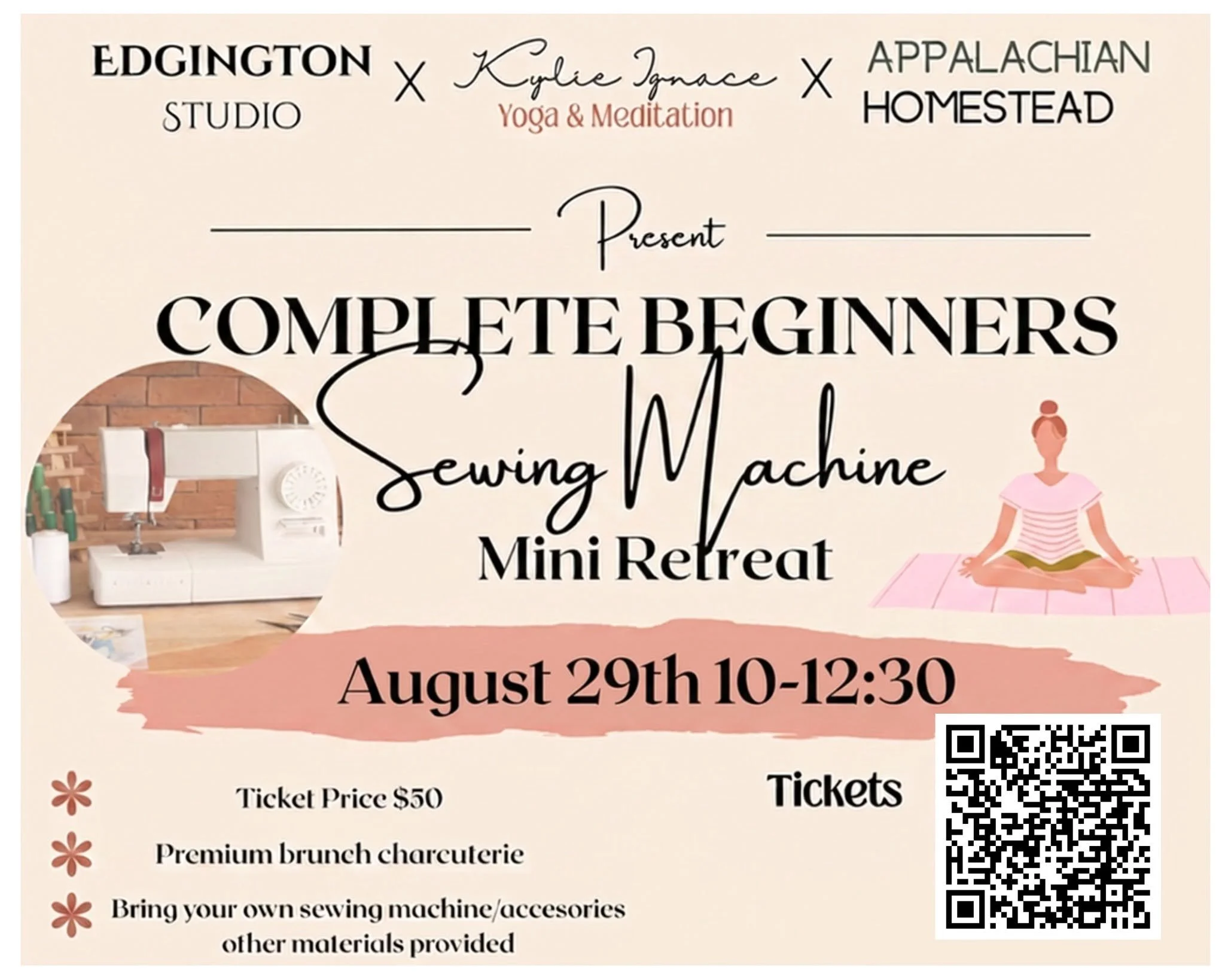 Complete Beginners Sewing Machine Mini Retreat at Appalachian Homestead