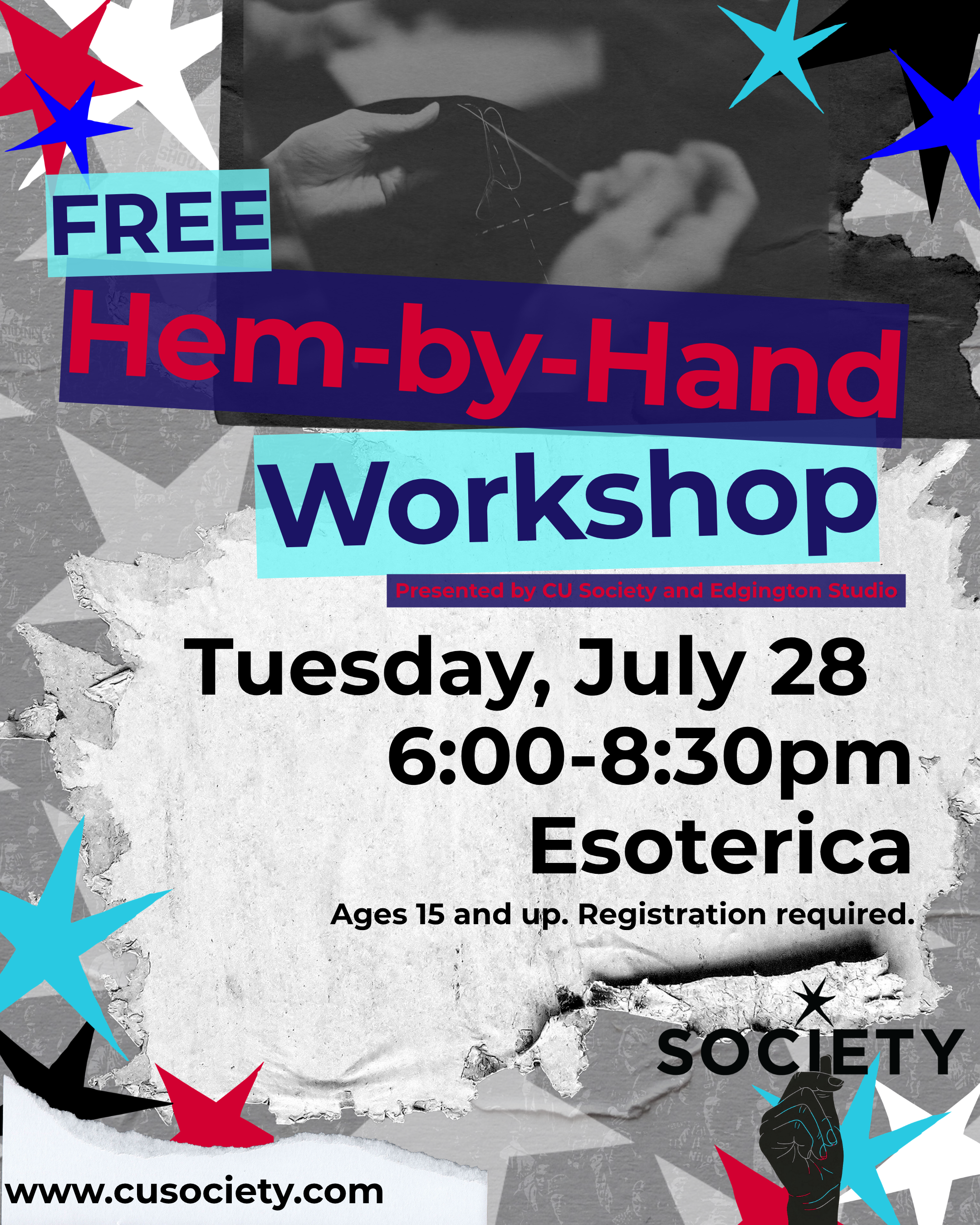 CU Society Presents: Hem by Hand with Edgington Studio