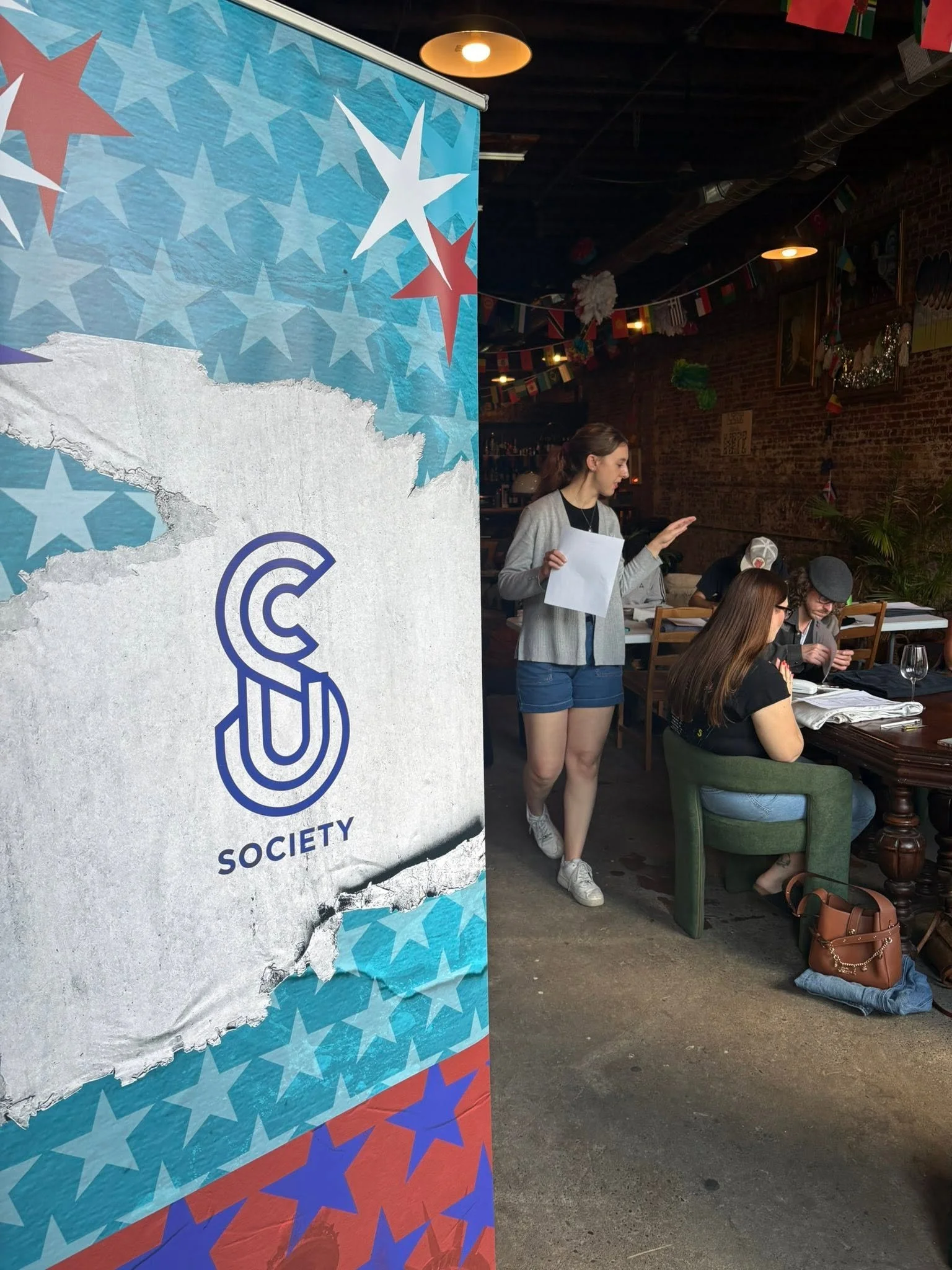 CU Society sponsored a hand sewing workshop lead by Emily Rouse.