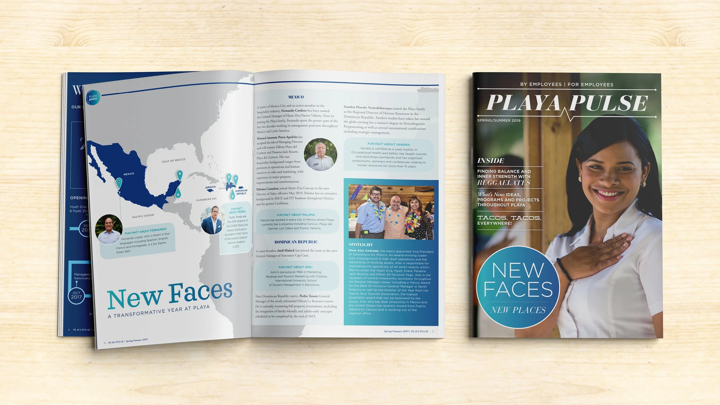 Playa Pulse magazine that won a MarComm Platinum Award in 2022 for Employee Publication/Company Magazine.