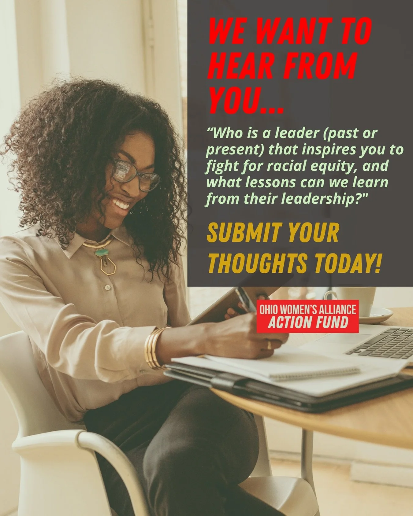 Do you have thoughts to share? We&rsquo;re looking for NEW SUBMISSIONS!
Click the link in our bio to join our Change Makers volunteer program today, where you can submit your writing, poetry, vlogs, artwork, and more to be published on our OWA Action