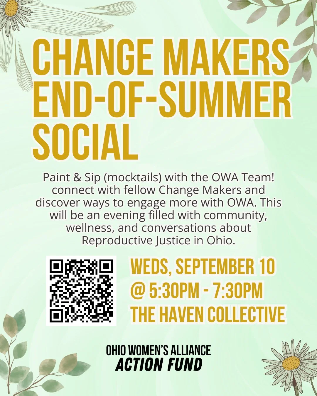 The OWA team has participated in numerous community events this year, and we couldn't have achieved this without the support of our incredible volunteers! We would like to extend an invitation to all of you for our Changemaker's End of Summer Social,