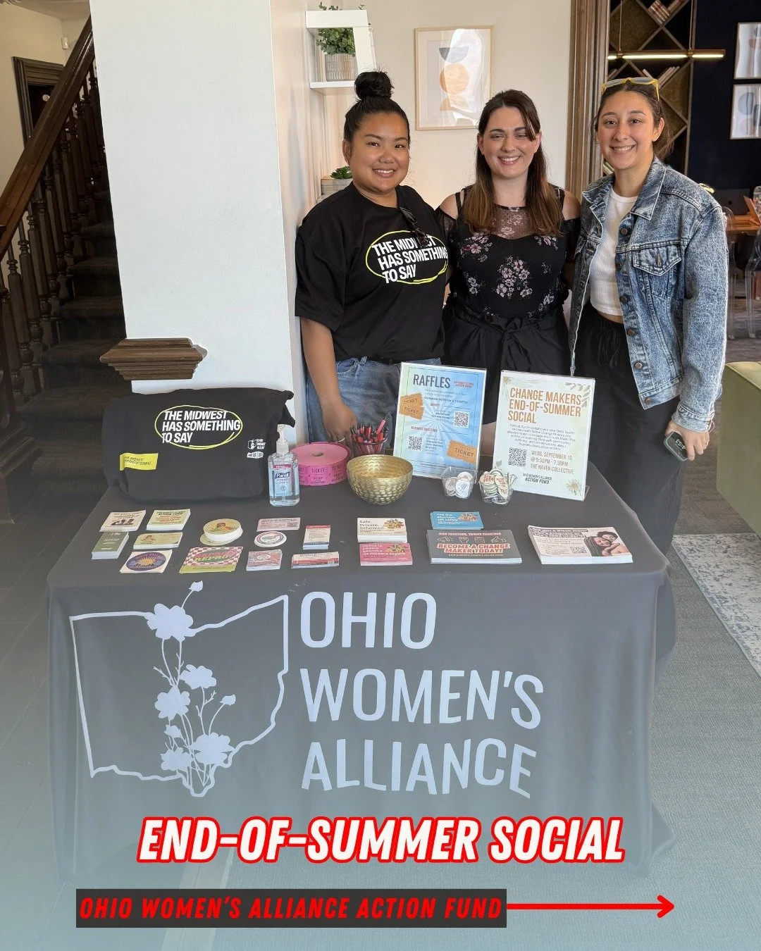 Thank you to all the Change Makers who joined us for Wednesday&rsquo;s 
End-of- Summer Social! It was wonderful to meet so many new faces eager to get involved with Ohio Women&rsquo;s Alliance and the fight for Reproductive Justice. We had a fun time