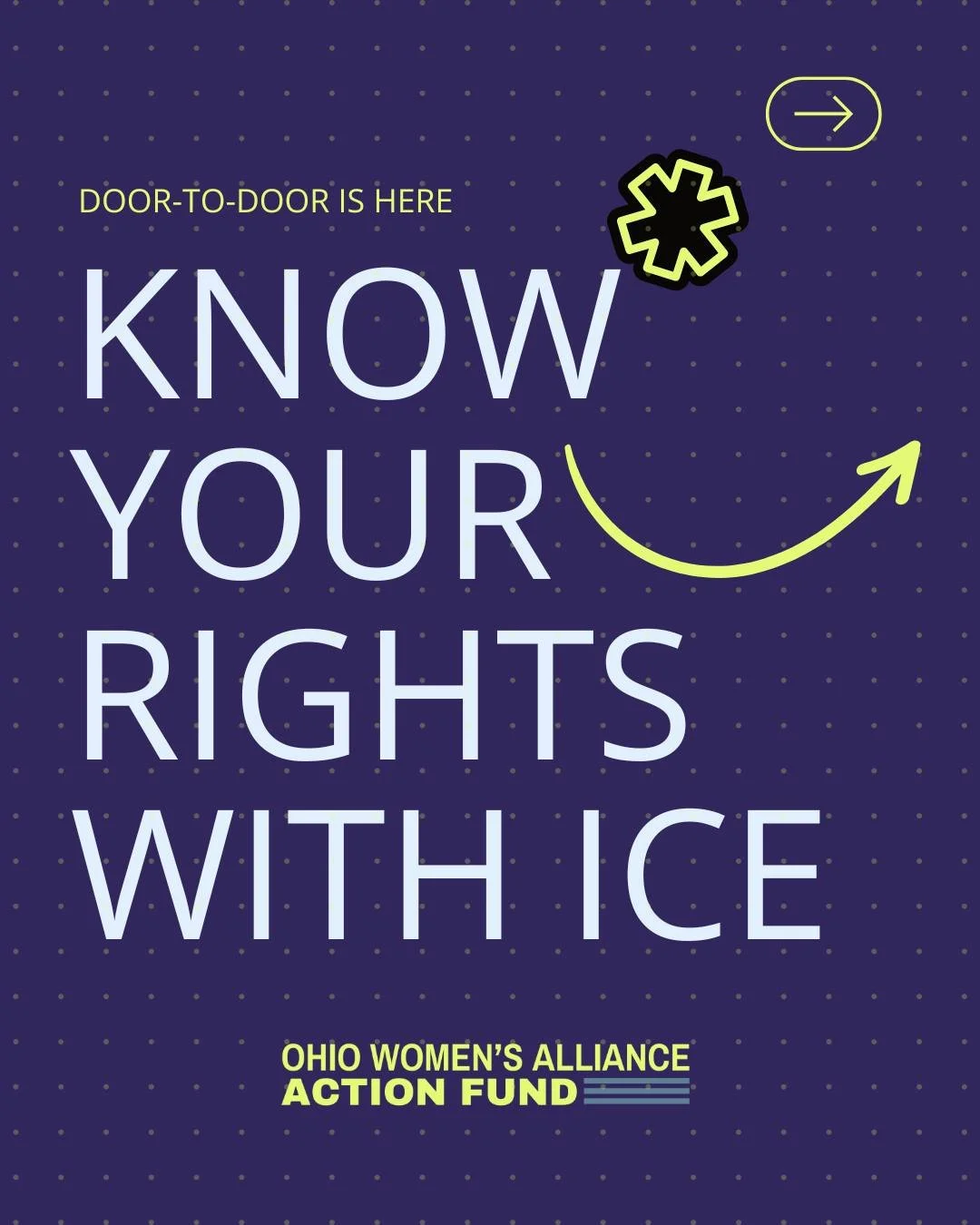 Be sure to know your rights if you come in contact with ICE, who is now going door to door in Columbus and Cleveland! Please share so we can keep our communities safe as Ohioans continue to face heightened threats.