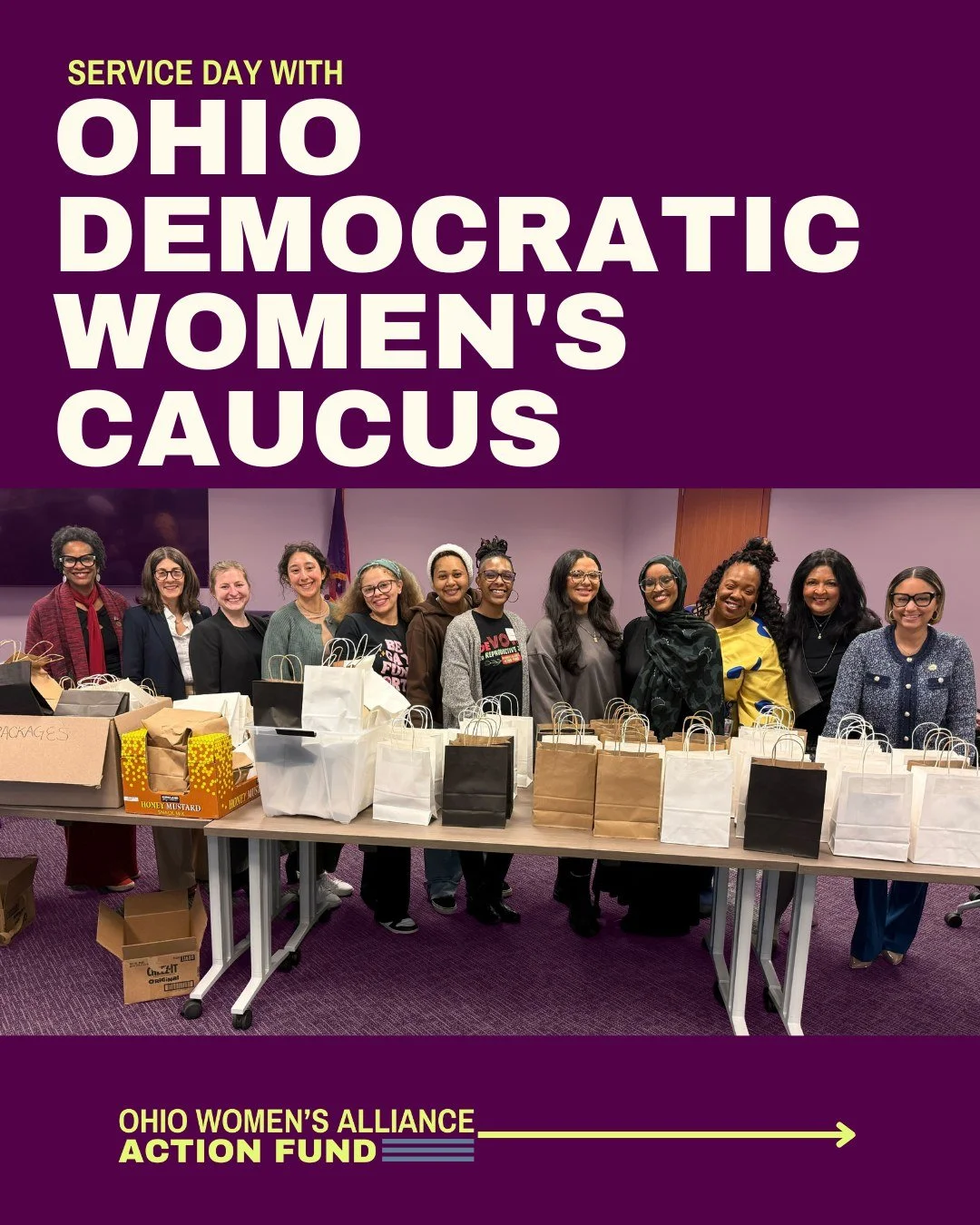 Thank you to the legislators who came out last week for Service Day with the Ohio Democratic Women&rsquo;s Caucus! We were able to assemble 200 care packages that will benefit patients at local abortion clinics, and we are so grateful for your partne
