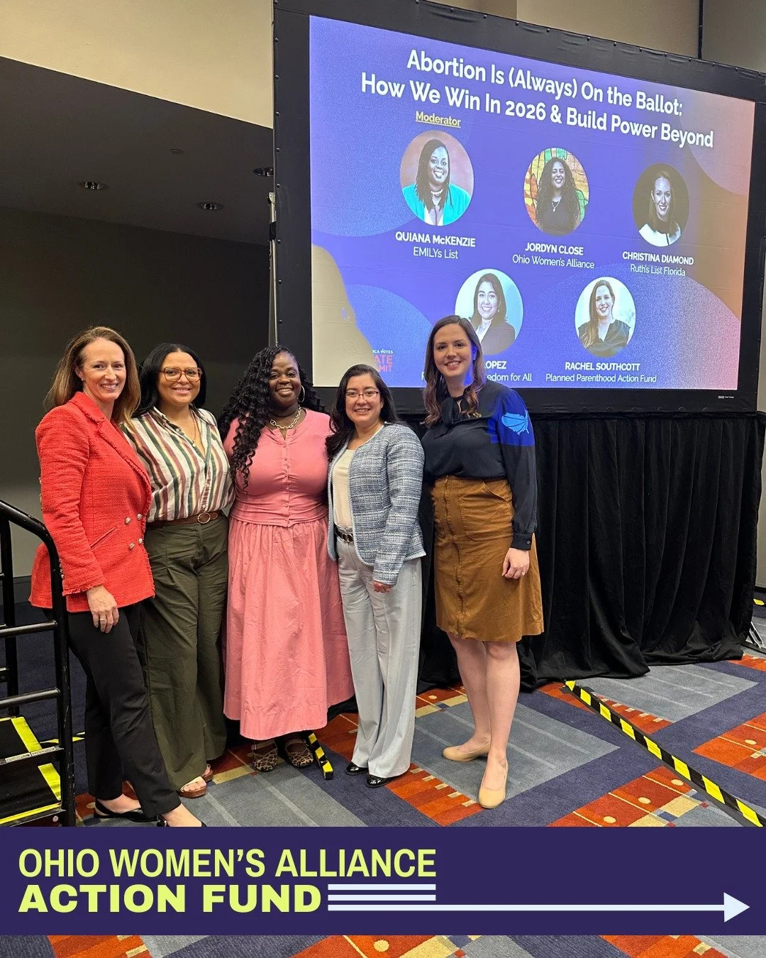 Last week, OWA Action Fund Deputy Director Jordyn Close shared her expertise at the annual America Votes State Summit in Washington, D.C., where she spoke on a panel about the importance of abortion in the 2026 election cycle. Throughout the week, ou