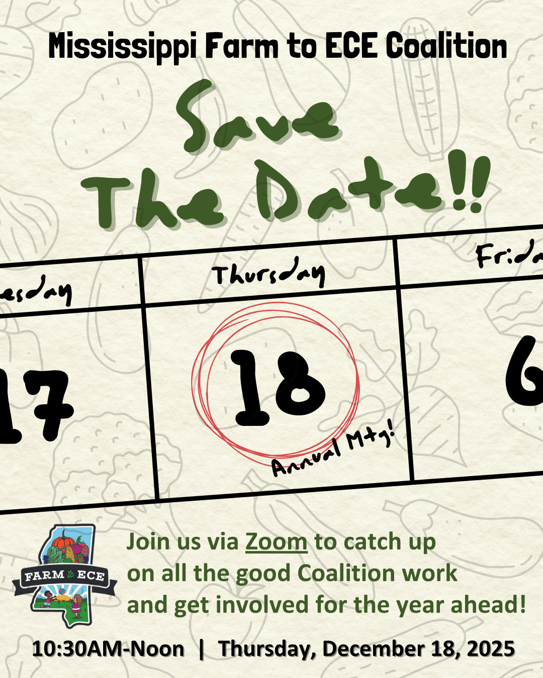 Mississippi Farm to Early Care &amp; Education (ECE) Coalition Annual Meeting