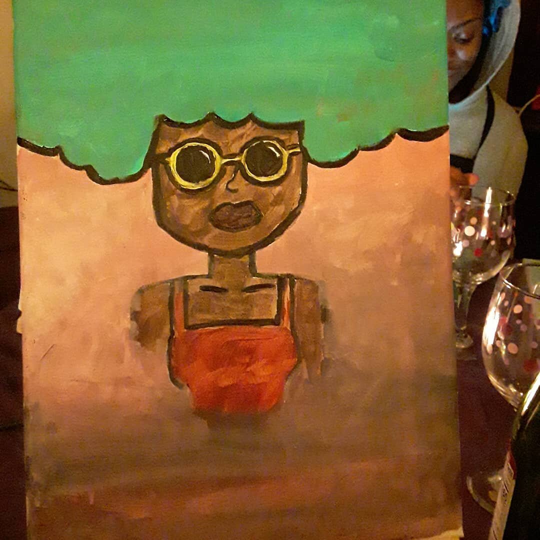 We did a Sip n Paint for my and my brother's birthday party. Her name is &quot;Lisa&quot;. Only the real folk know her😉