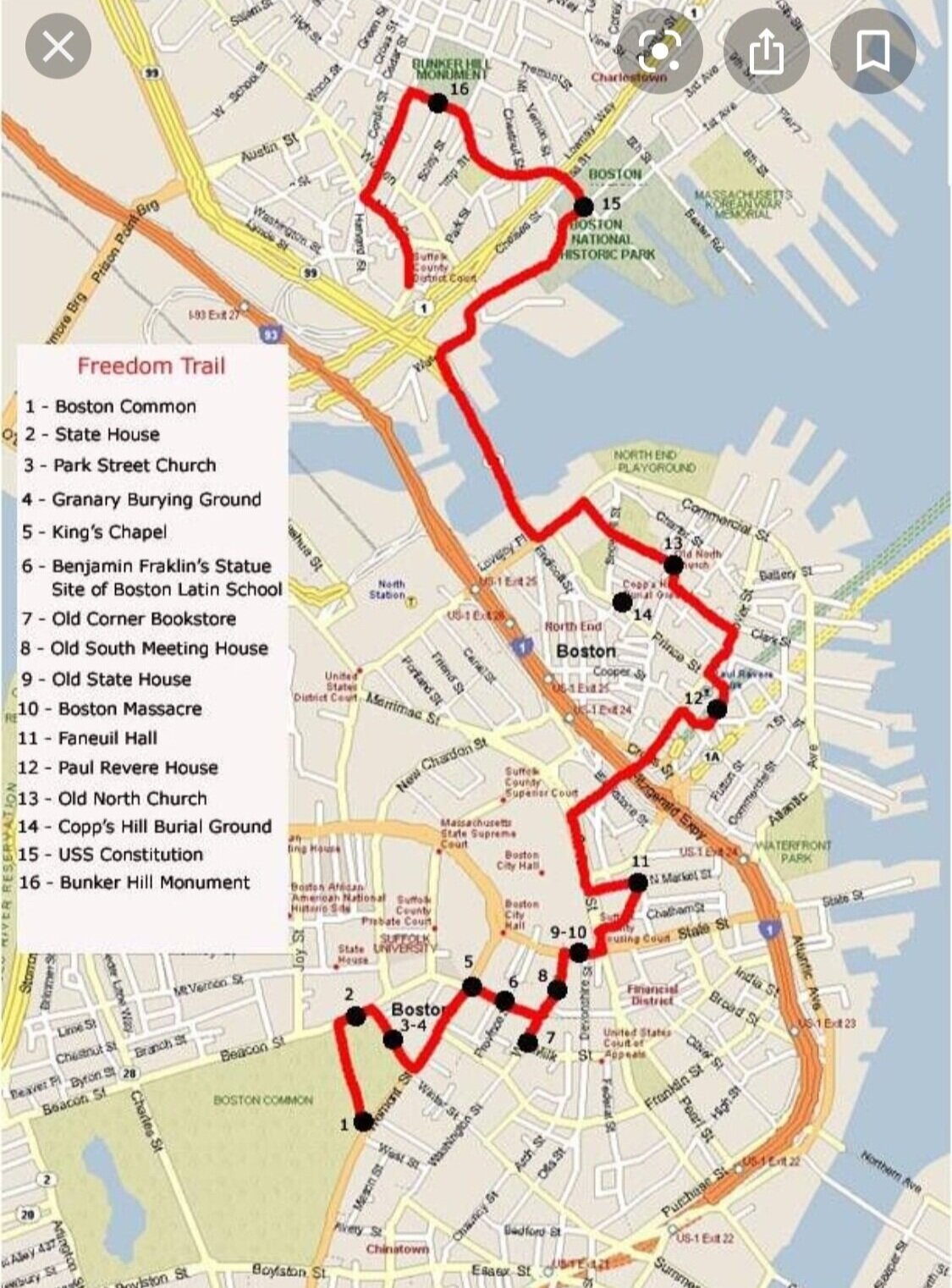 freedom trail walking tour in boston