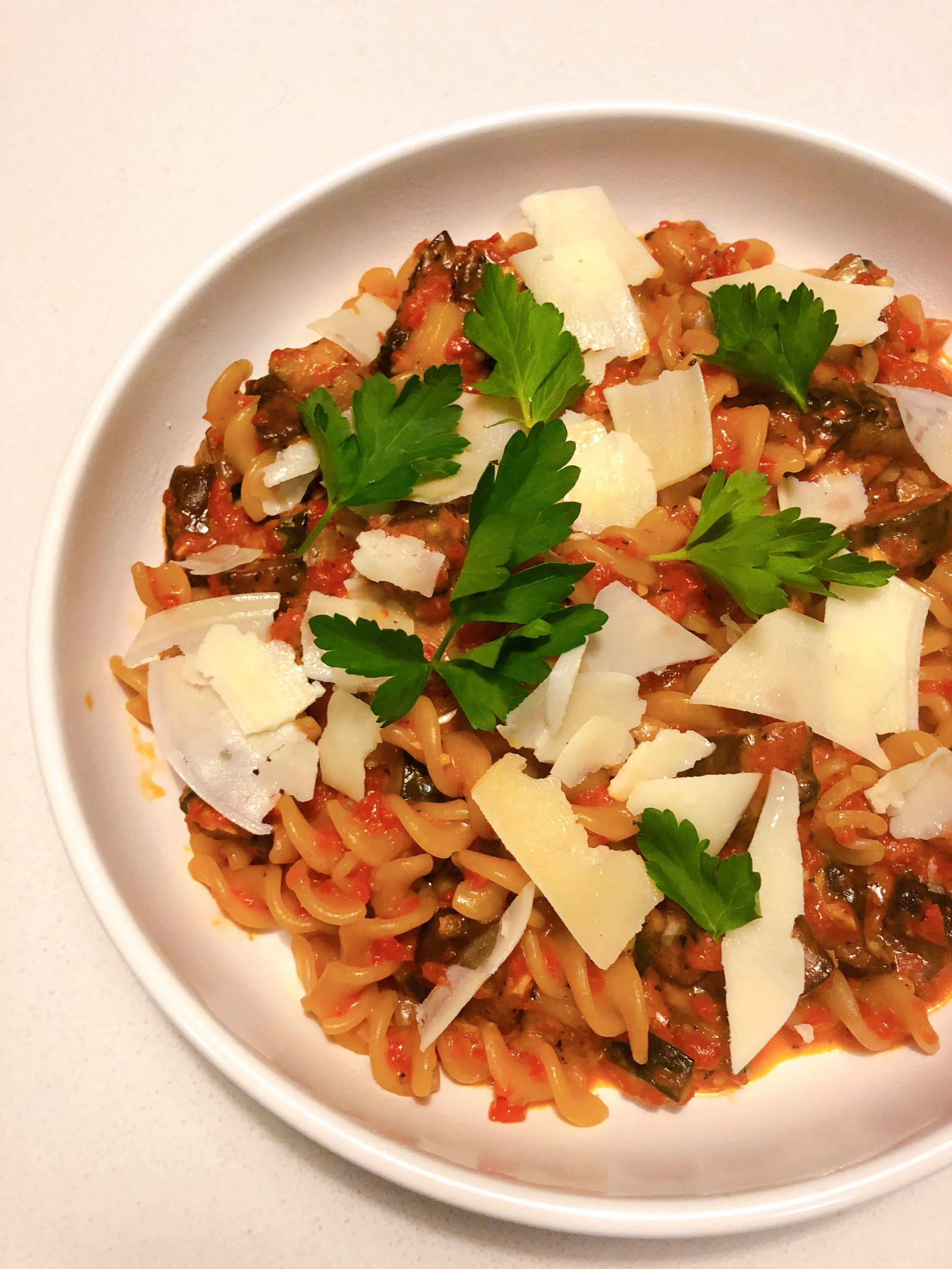 Roasted Red Pepper Pasta with Cassava Kitchen