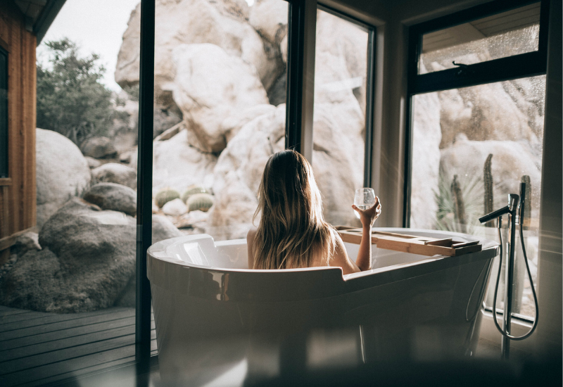 Woman in tub