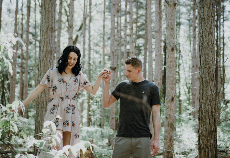 Couple in forest