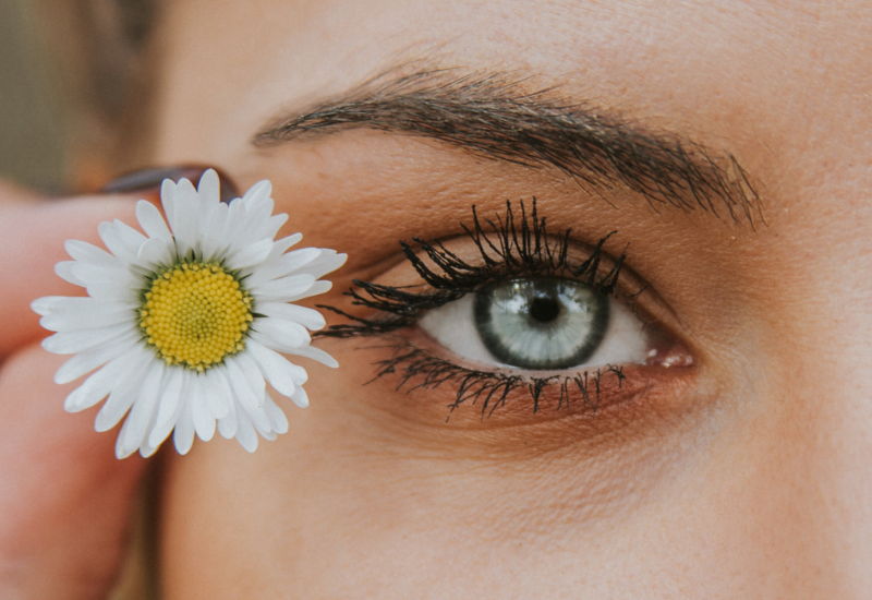 Eye with flower