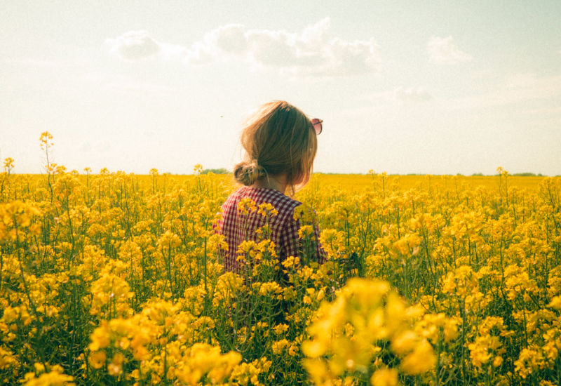 Woman in field