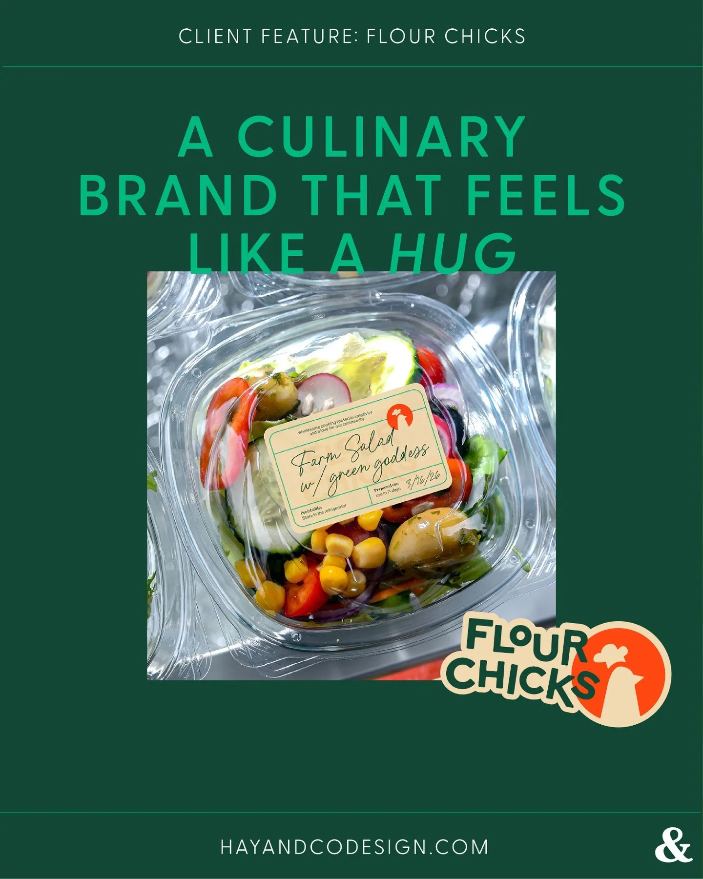 Spoiler: the brand is as good as the granola. 🌾

Flour Chicks came to me with a vision: a culinary brand rooted in community, local ingredients, and the kind of food that makes people feel taken care of. My job? Make sure the brand did the same thin