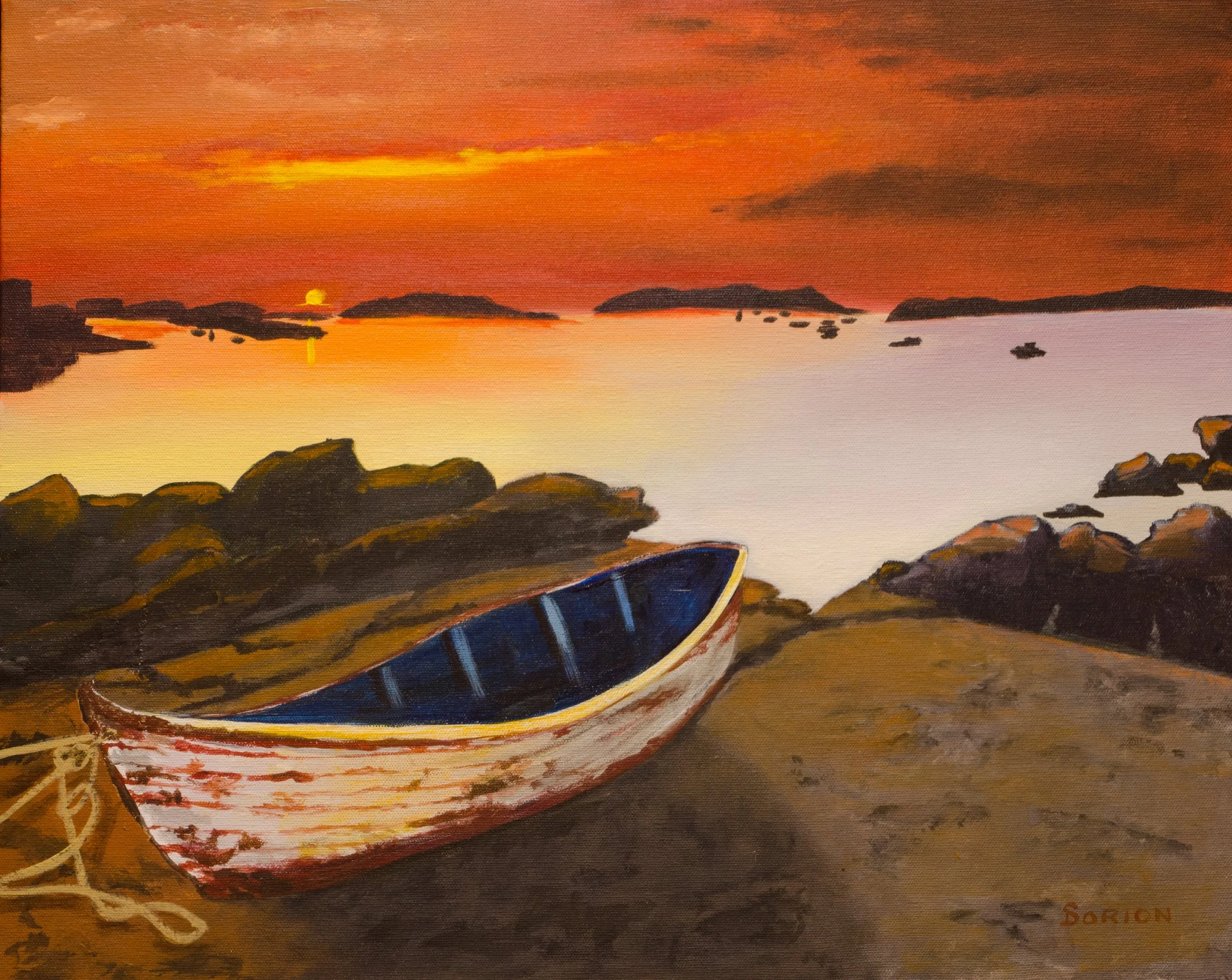 Boat In Sunset