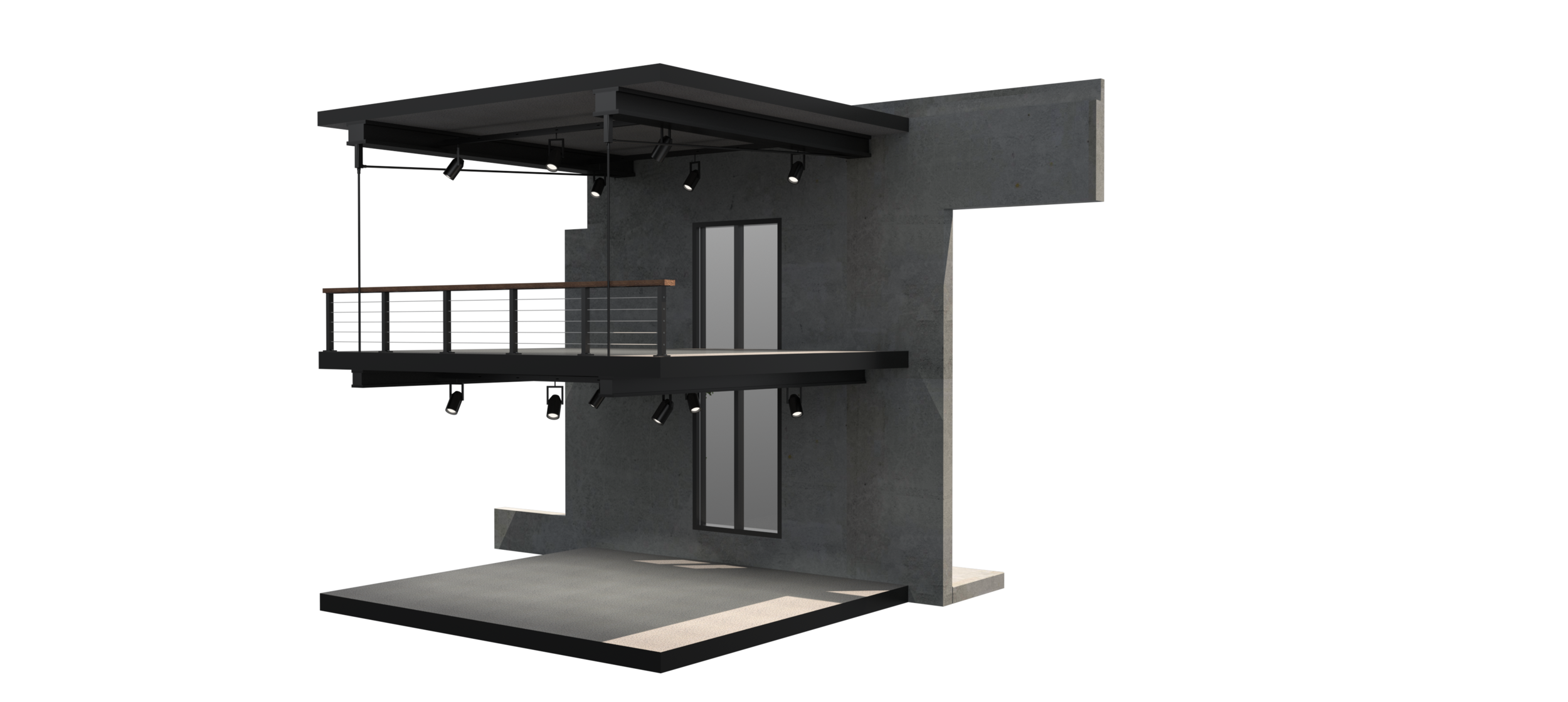 Renders of physical 1/4" Model