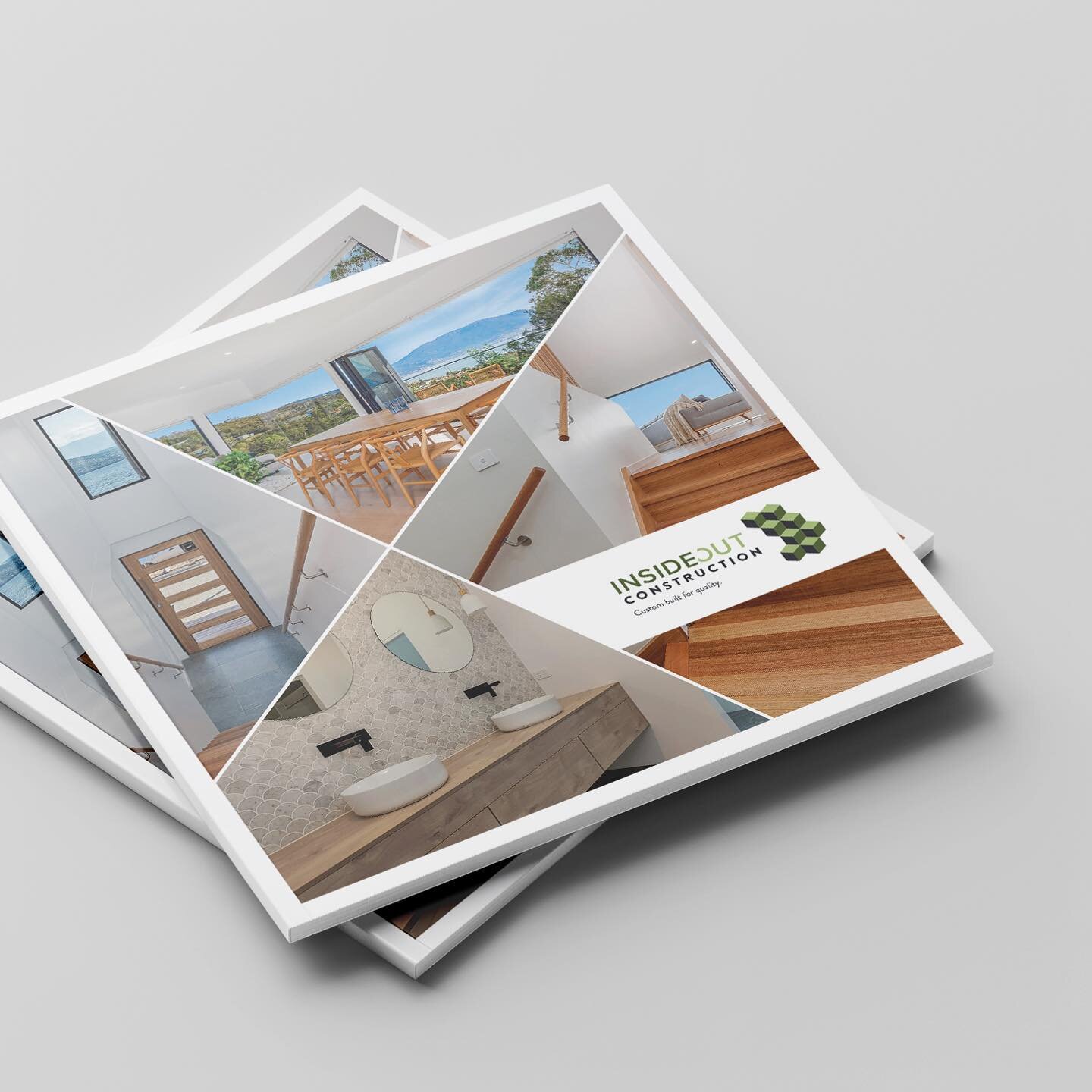 @insideoutconstructionco are specialists in gorgeous high-end hillside custom home builds in Tasmania.

Jacqui and Corey came to us last year to produce a Welcome Booklet to assist their customers in understanding the process and timeline of the buil