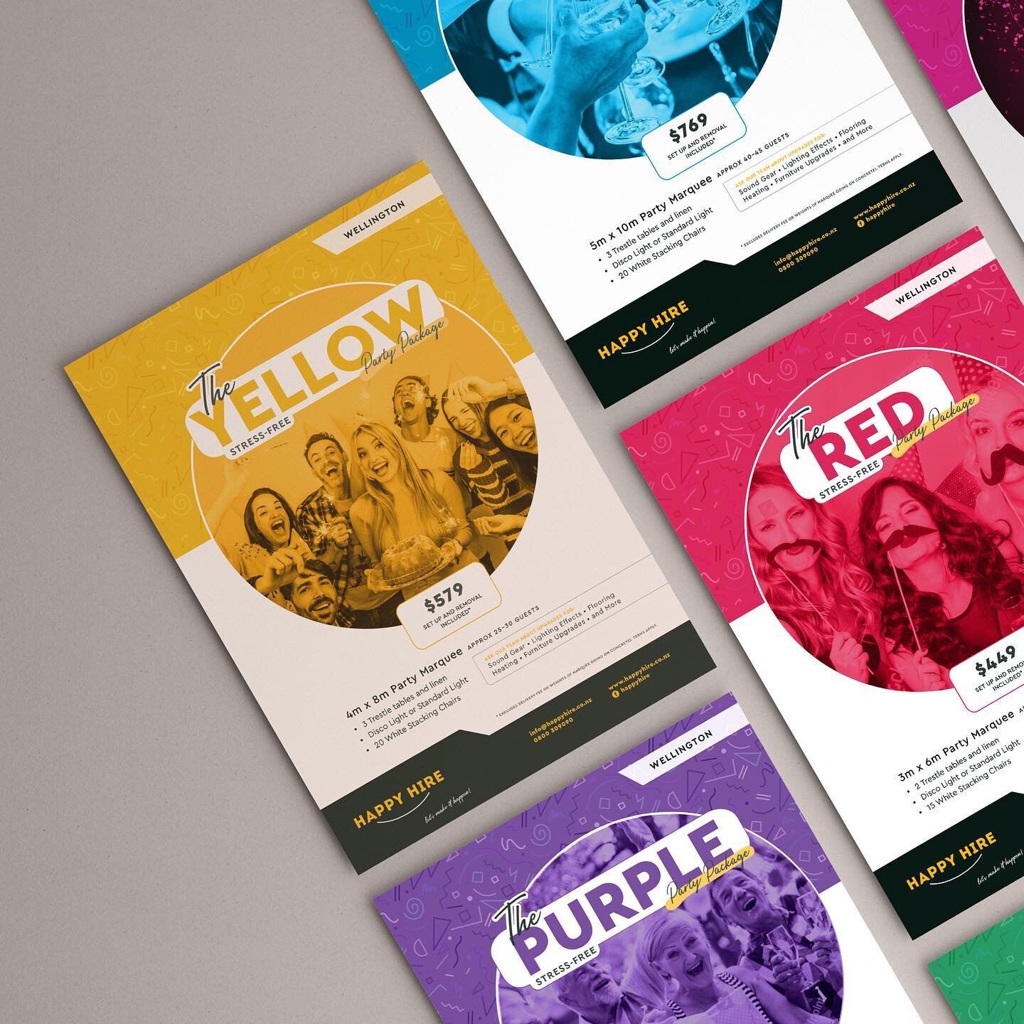 A brand you can have fun with.

Happy Hire recently went through a brand refresh and we helped bring to life their new marketing material across their three NZ locations.

Q&amp;A worked with Happy Hire on their print and digital marketing material t