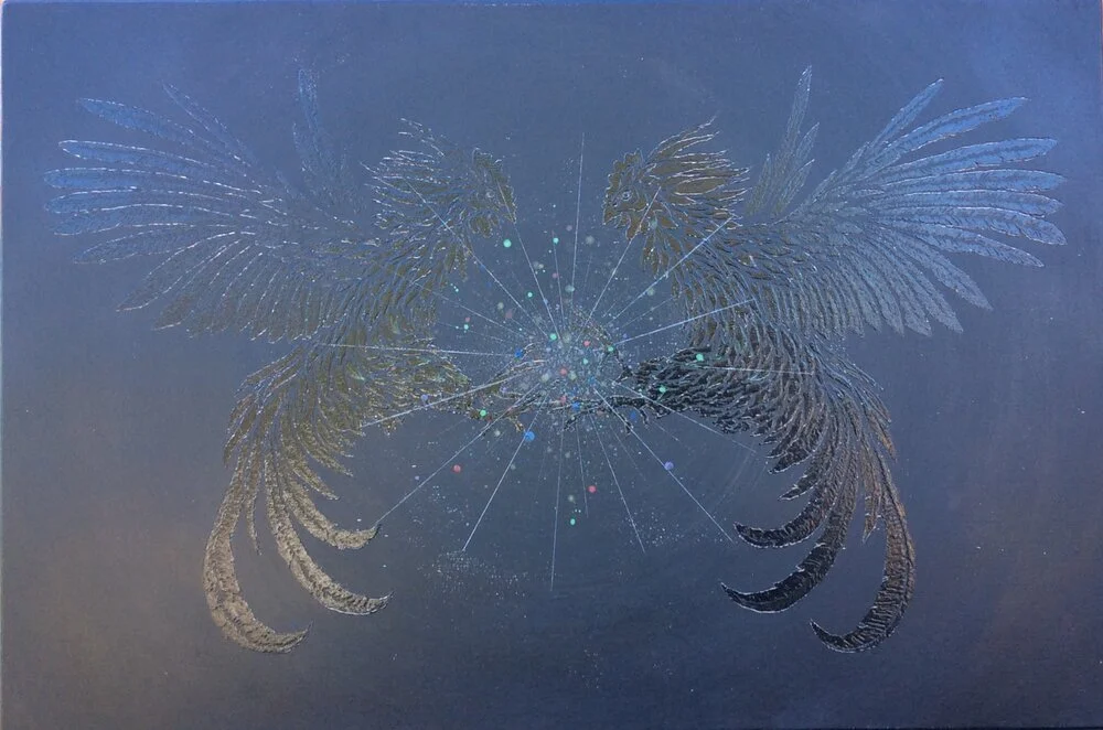 acrylic on wood panel